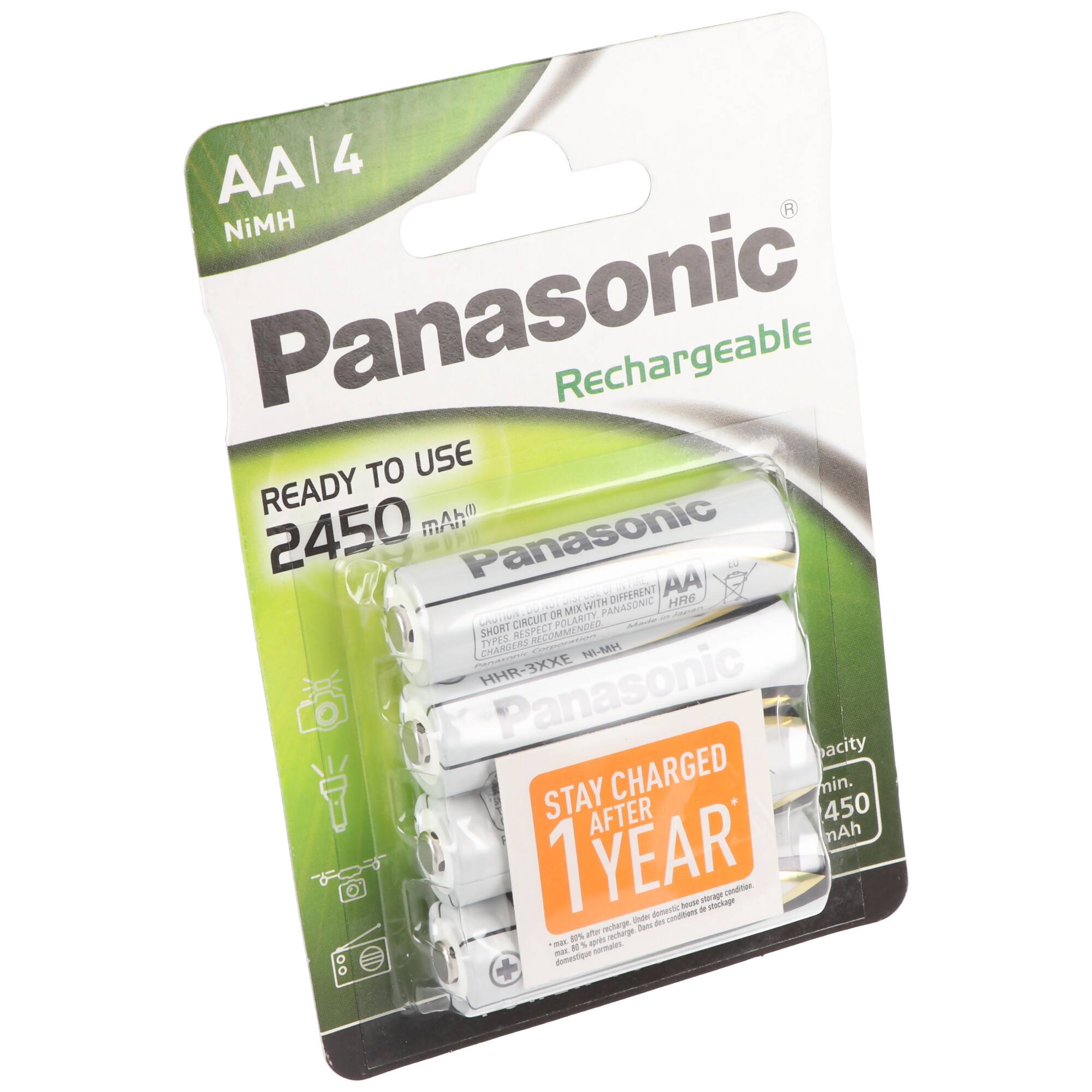 Panasonic HHR-3XXE Evolta AA Mignon 2450mAh 4er Blister HHR-3XXE/4BC