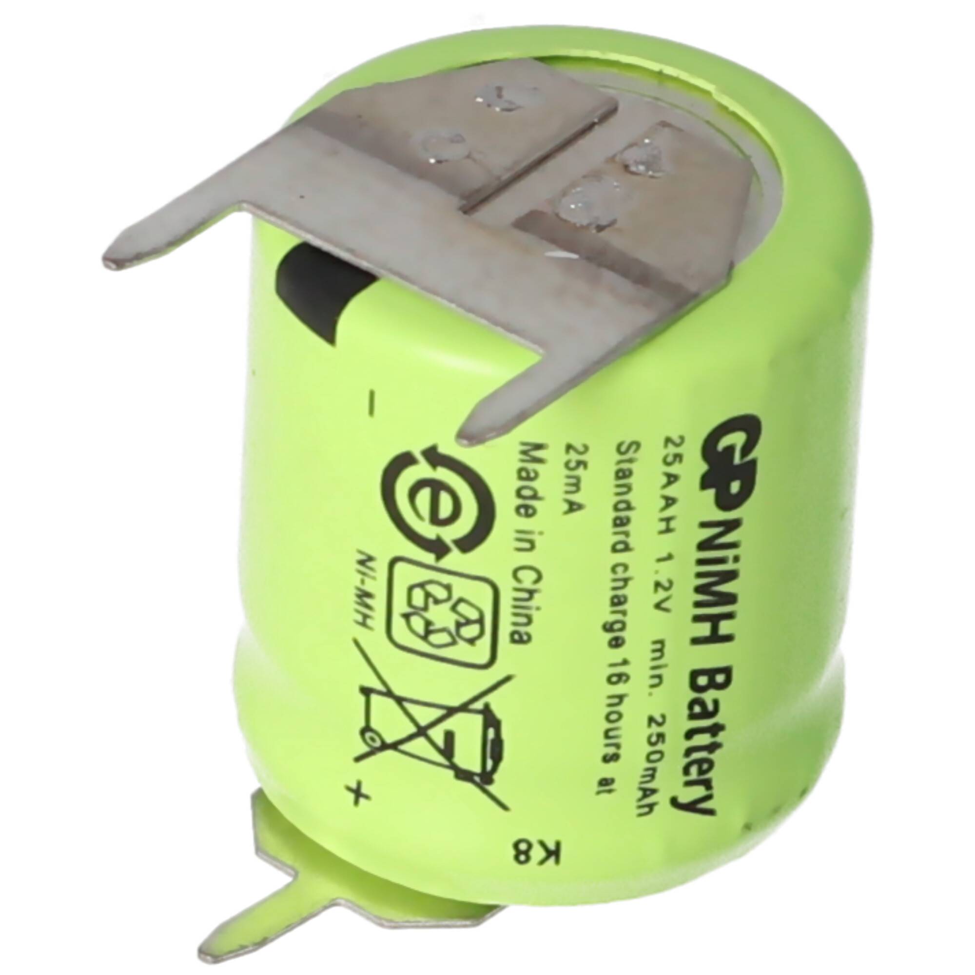 Akku passend für Sanyo N-110AA Akku NiMH 1/3 AA Mignon mit 3-er Print + / --