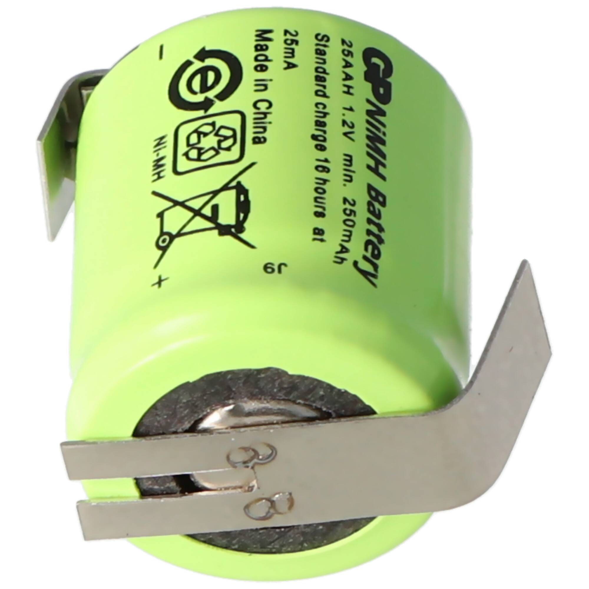 Akku passend für Sanyo N-110AA Akku NiMH 1/3 AA Mignon mit Lötfahne Z-Form