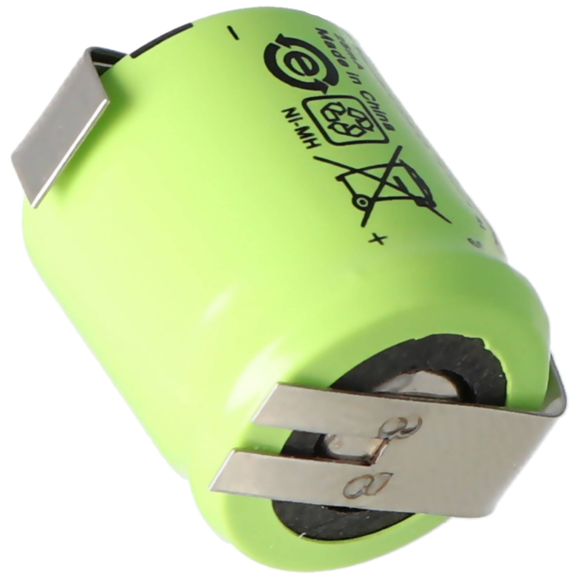 Akku passend für Sanyo N-110AA Akku NiMH 1/3 AA Mignon mit Lötfahne Z-Form