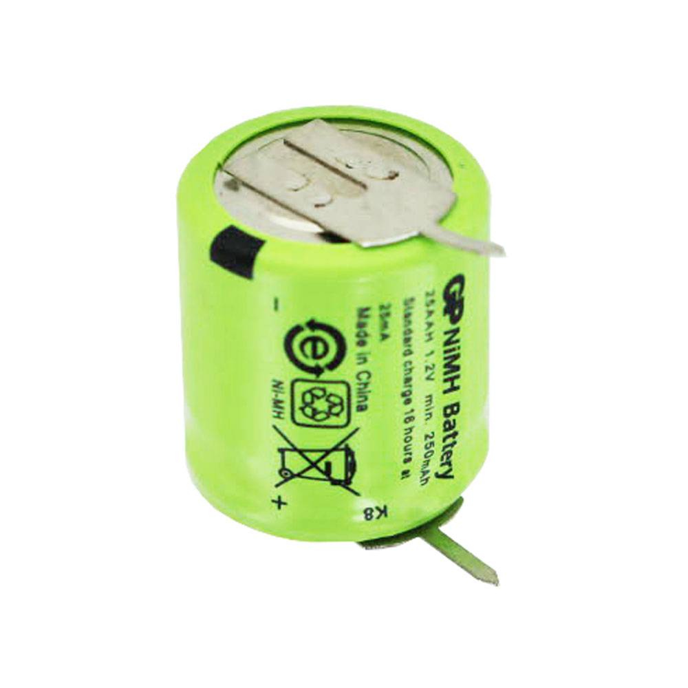 Akku passend für Sanyo N-110AA Akku NiMH 1/3 AA Mignon mit 1-er Print Kontakten