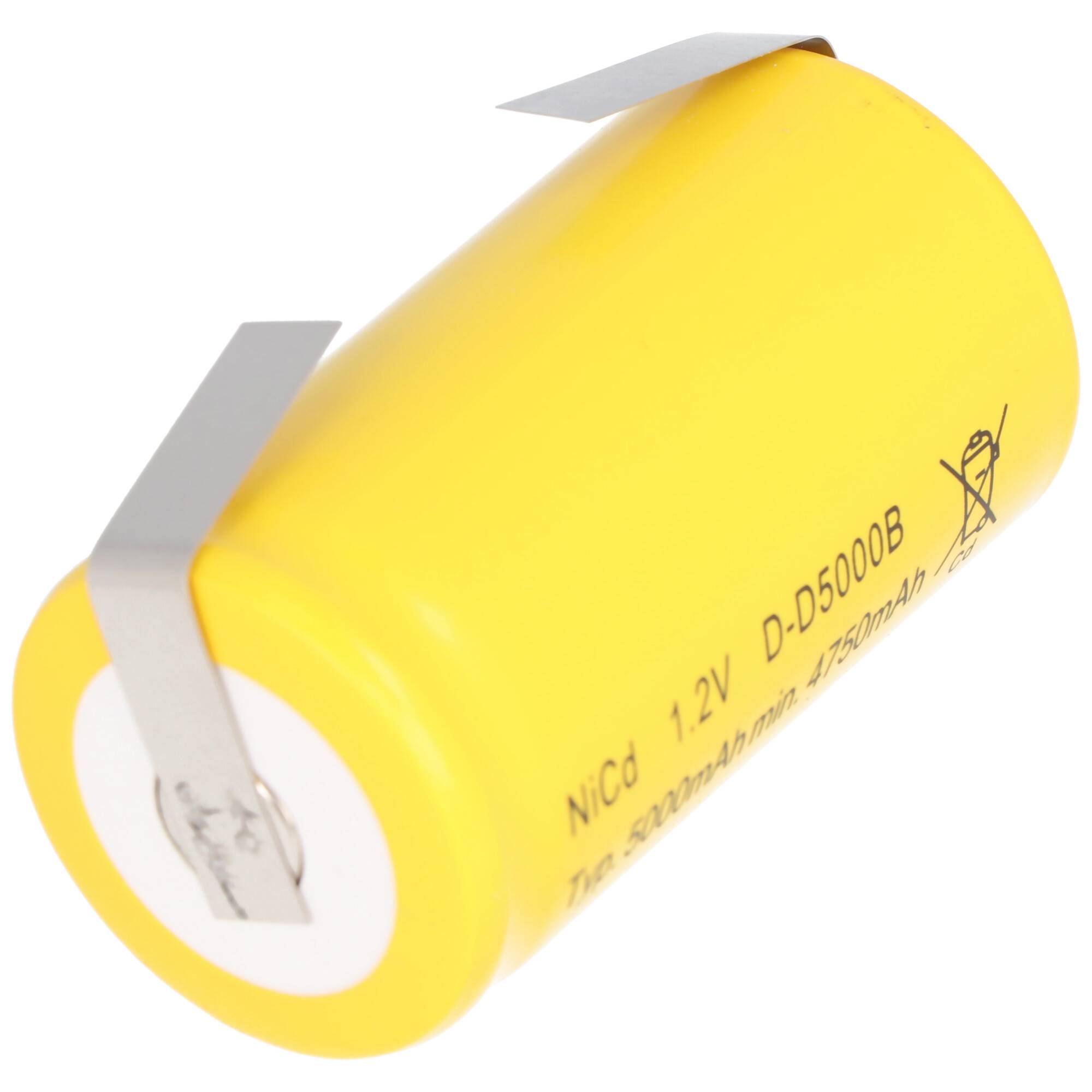 Nachbau Akku passend für Sanyo KR-5000DEL Cadnica Mono D LR20 Akku mit Lötfahne in U-Form