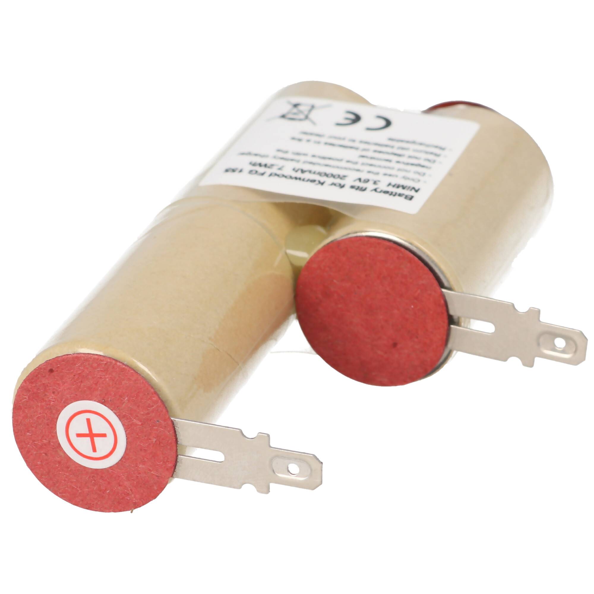 2000mAh NiMH Akku passend für Kenwood FG155 Käsereibe Akku mit 4,8mm Faston Steckkontakten