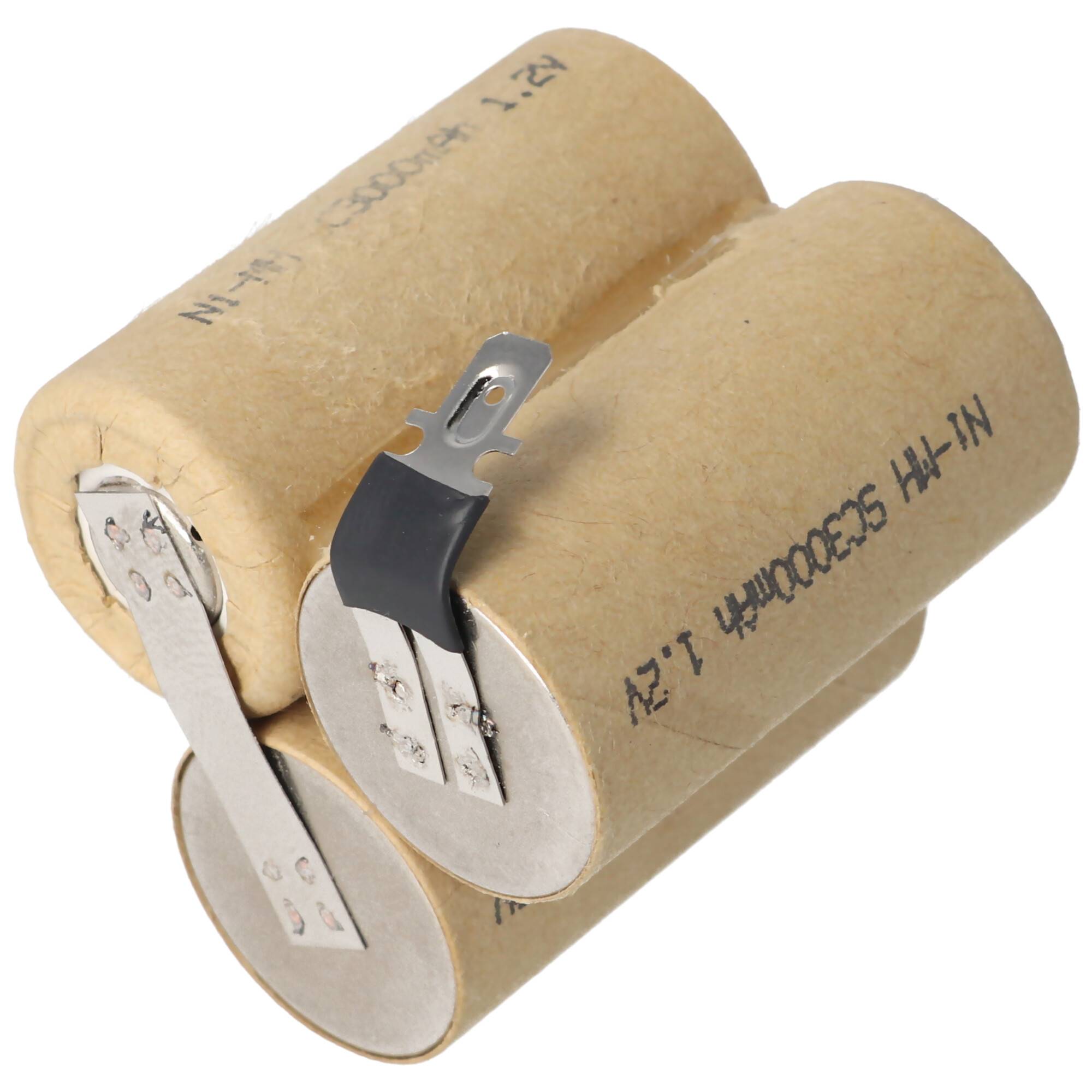 Akku NiMH für Staubsauger, Hand-Staubsauger 3,6 Volt, 4,8mm, 6,3mm