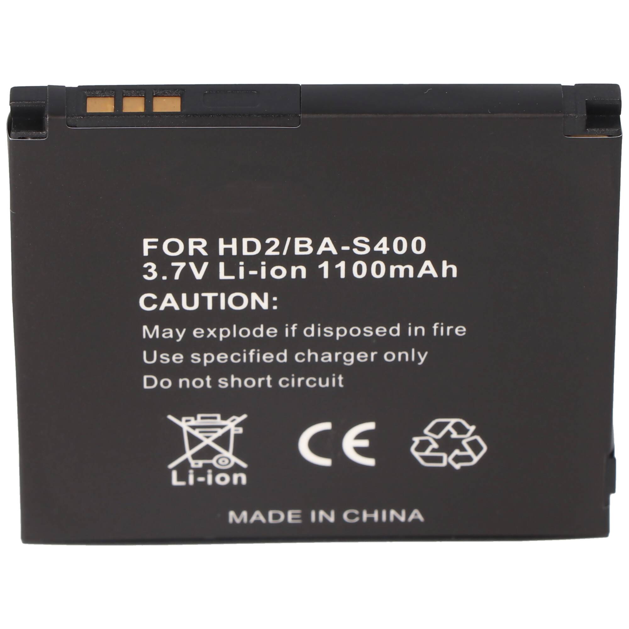 AccuCell Akku passend für HTC HD 2, HTC HD2, BA S400, HTC HD 7