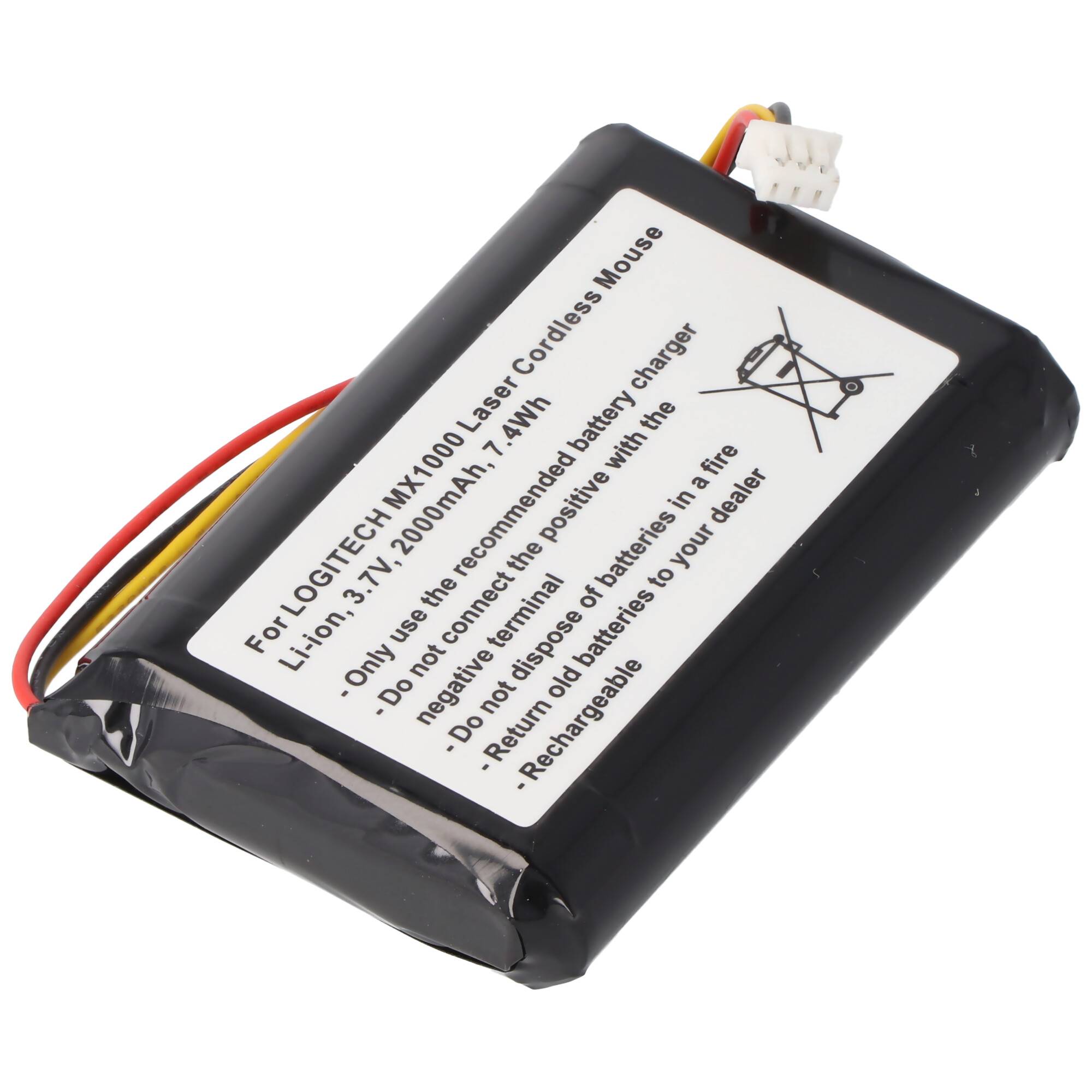 Akku passend für Logitech MX1000 Laser Cordless Mouse, L-LB2