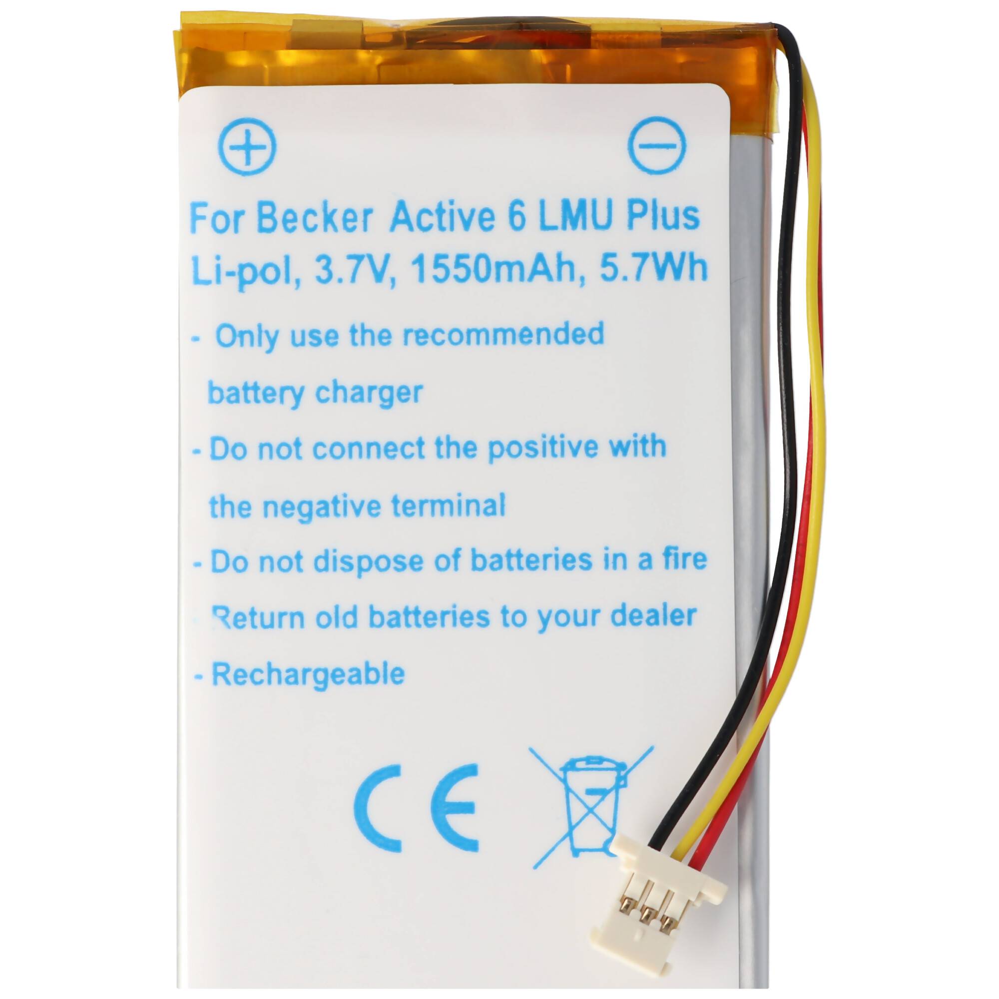 Akku passend für Becker Active 6 LMU Plus Akku 334517373442, SR3840100, 335000000000, 334532320611