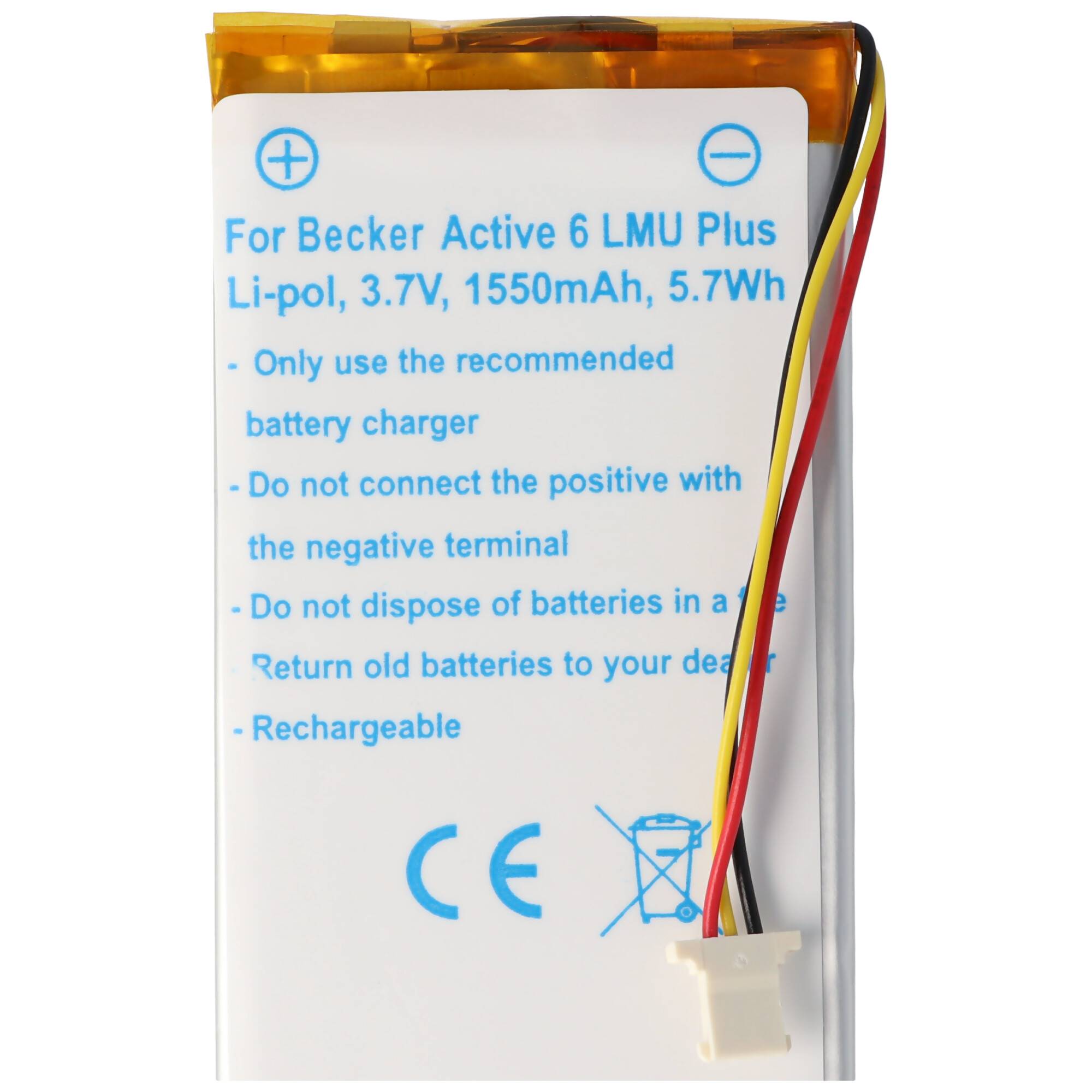 Akku passend für Becker Active 6 LMU Plus Akku 334517373442, SR3840100, 335000000000, 334532320611