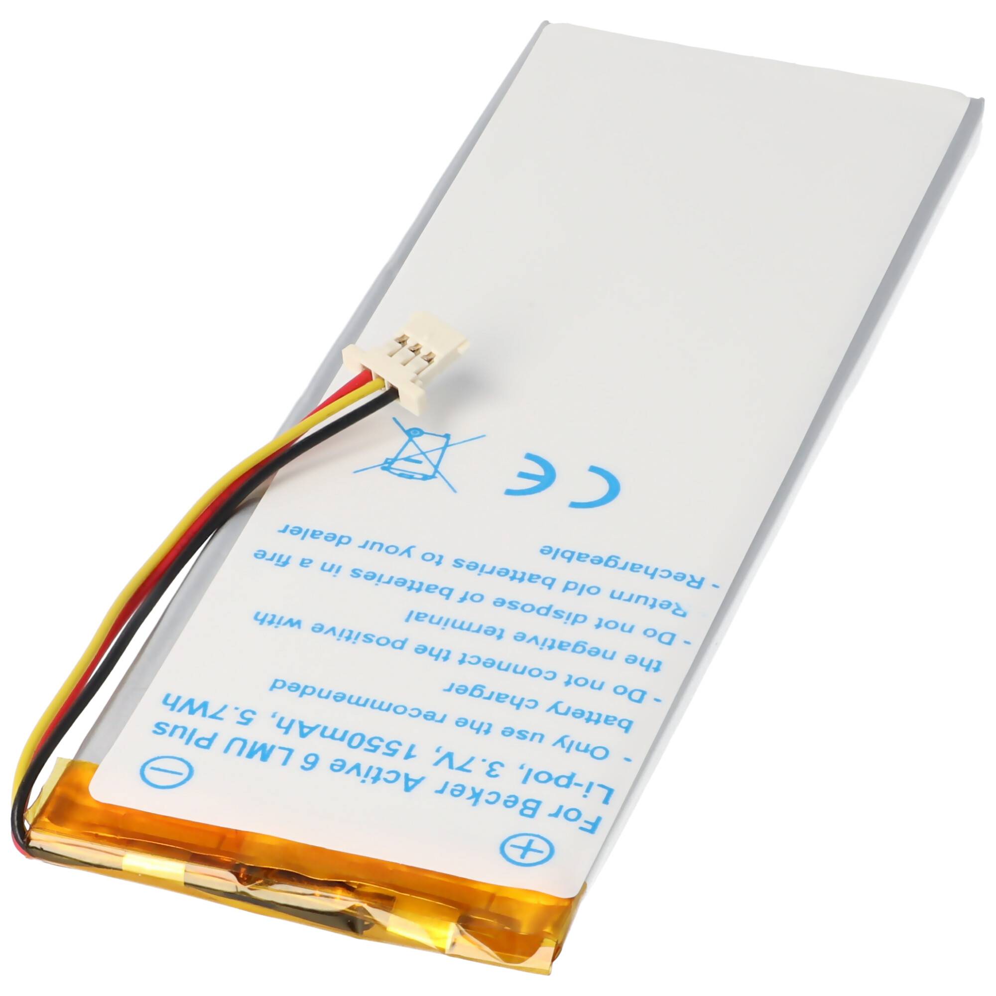 Akku passend für Becker Active 6 LMU Plus Akku 334517373442, SR3840100, 335000000000, 334532320611