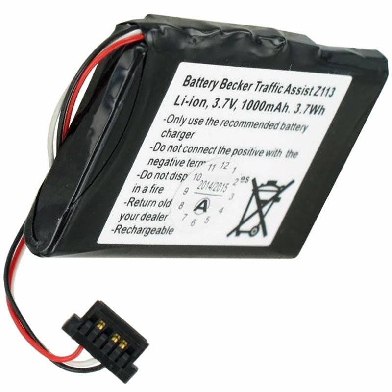 Akku für Becker Z113 Akku für Traffic Assist Z113 SJM120, 3,7V, 1000mAh