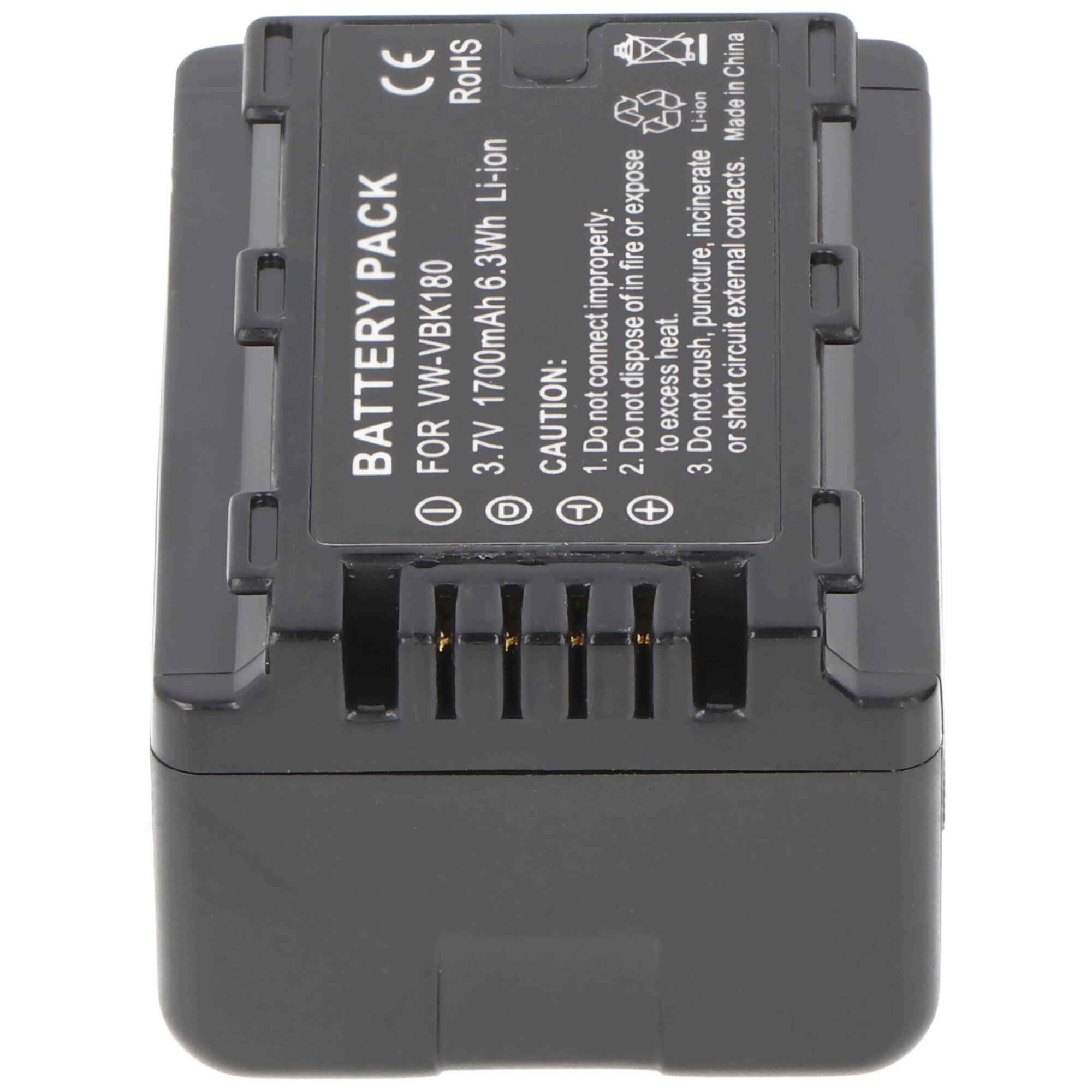 AccuCell Akku passend für Panasonic VW-VBK180 Battery, VBK360, kein Original Akku