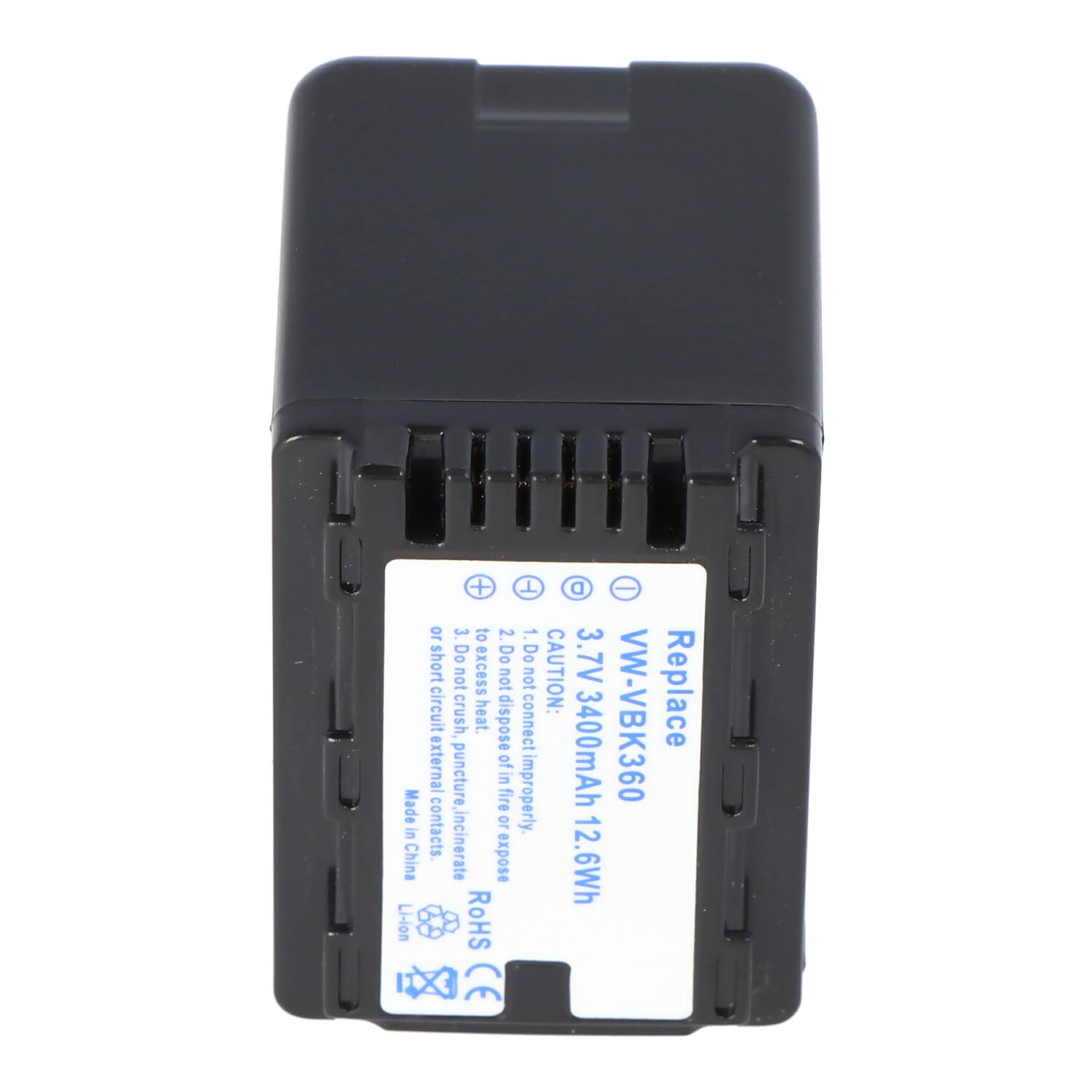 Akku passend für Panasonic VW-VBK360, VW-VBK180 3,7 Volt 3400mAh