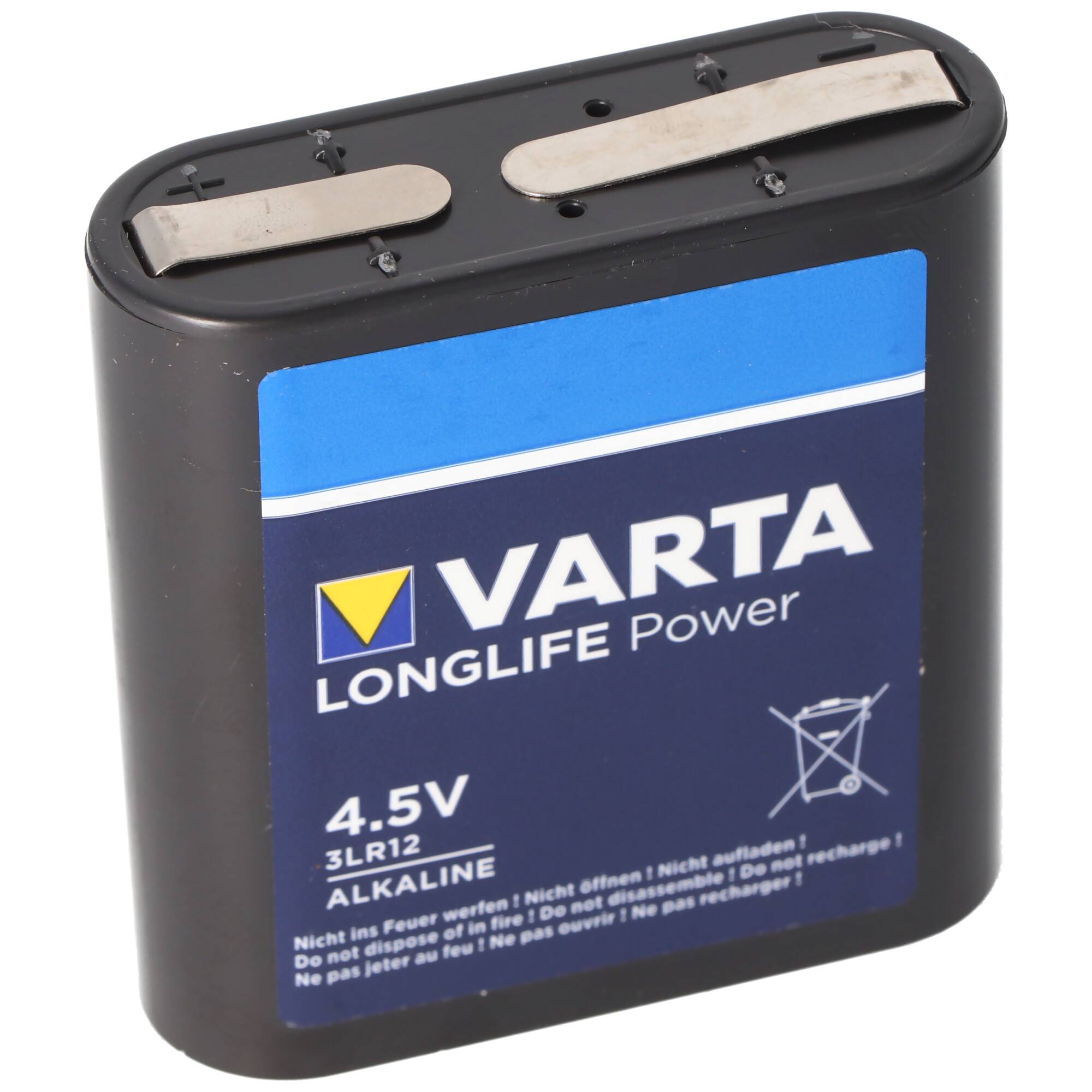 Varta Longlife Power ehem. High Energy 4912 Flachbatterie 4,5V, MN1203, 3LR12, 3LR12P 10er Box