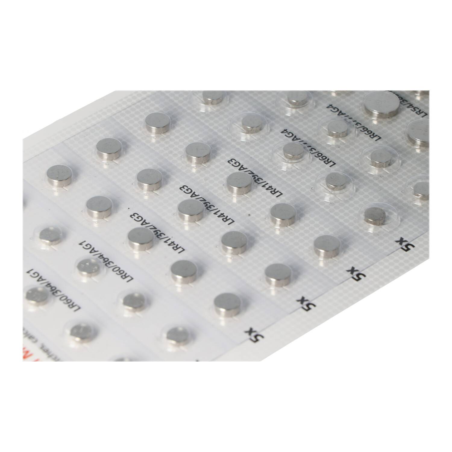 Alkaline Batterie 1,5V Set 50 Stück bestehend aus 357, 364, 377, 389, 392