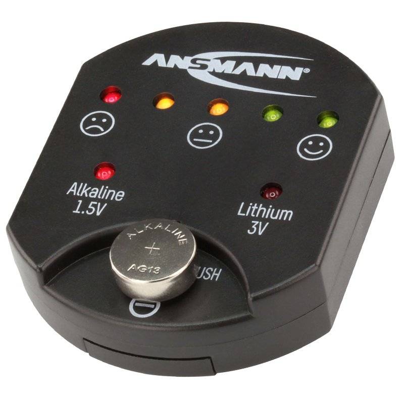 Batterietester für Alkaline und Lithium Knopfzellen, der Knopfzellentester