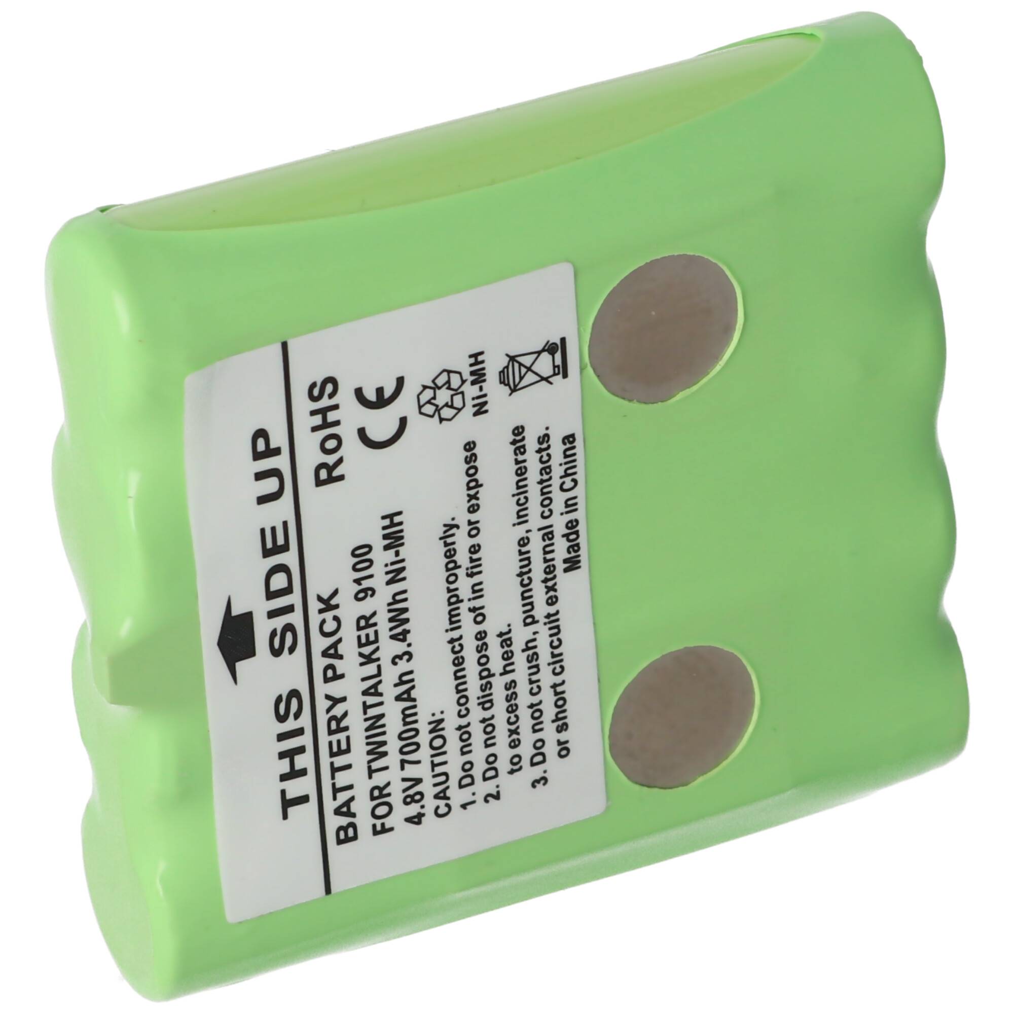 AccuCell Akku passend für Topcom Twintalker 9100 Akku TC9100, dieser Akku hat 2 Kontakte und einen extra Kontakt auf der