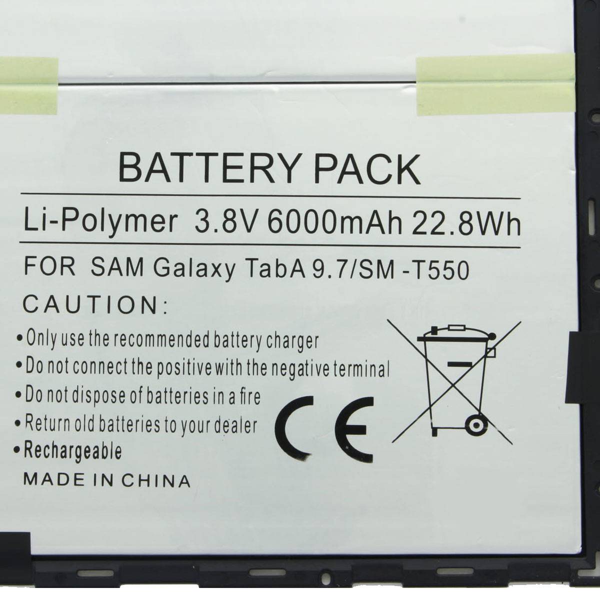 Akku passend für den Samsung Galaxy Tab A 9.7 Akku SM-P550, SM-T550, EB-BT550ABE