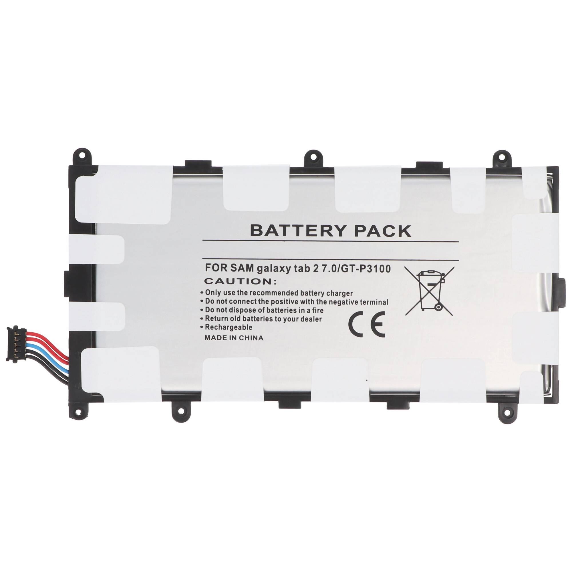 Batteriepaket für Samsung Galaxy Tab 2 7.0 GT-P3100, gekennzeichnet mit „BATTERIEPAKET