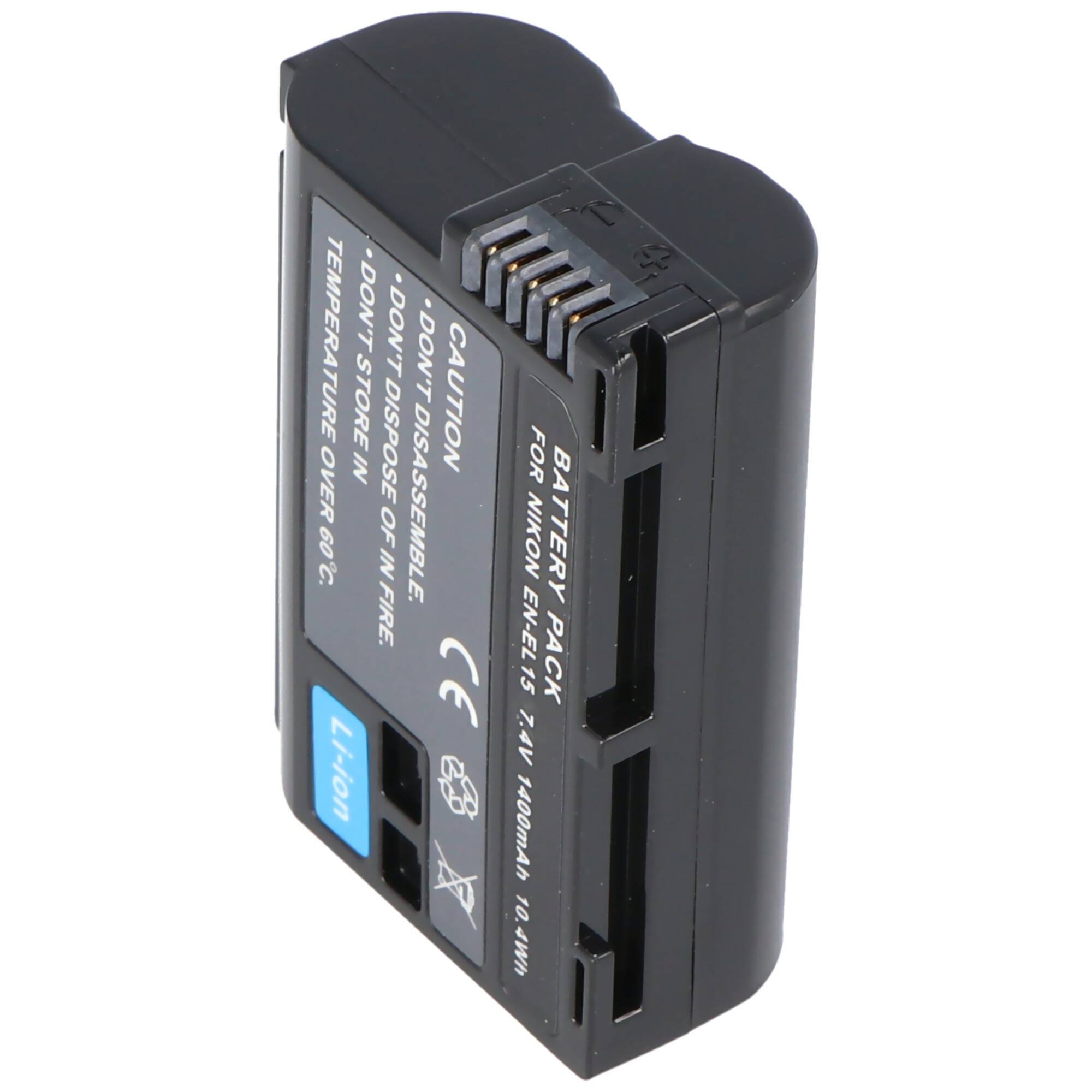 AccuCell Akku passend für Nikon EN-EL15, CoolPix D800, D800E, D7000, V1, D7200