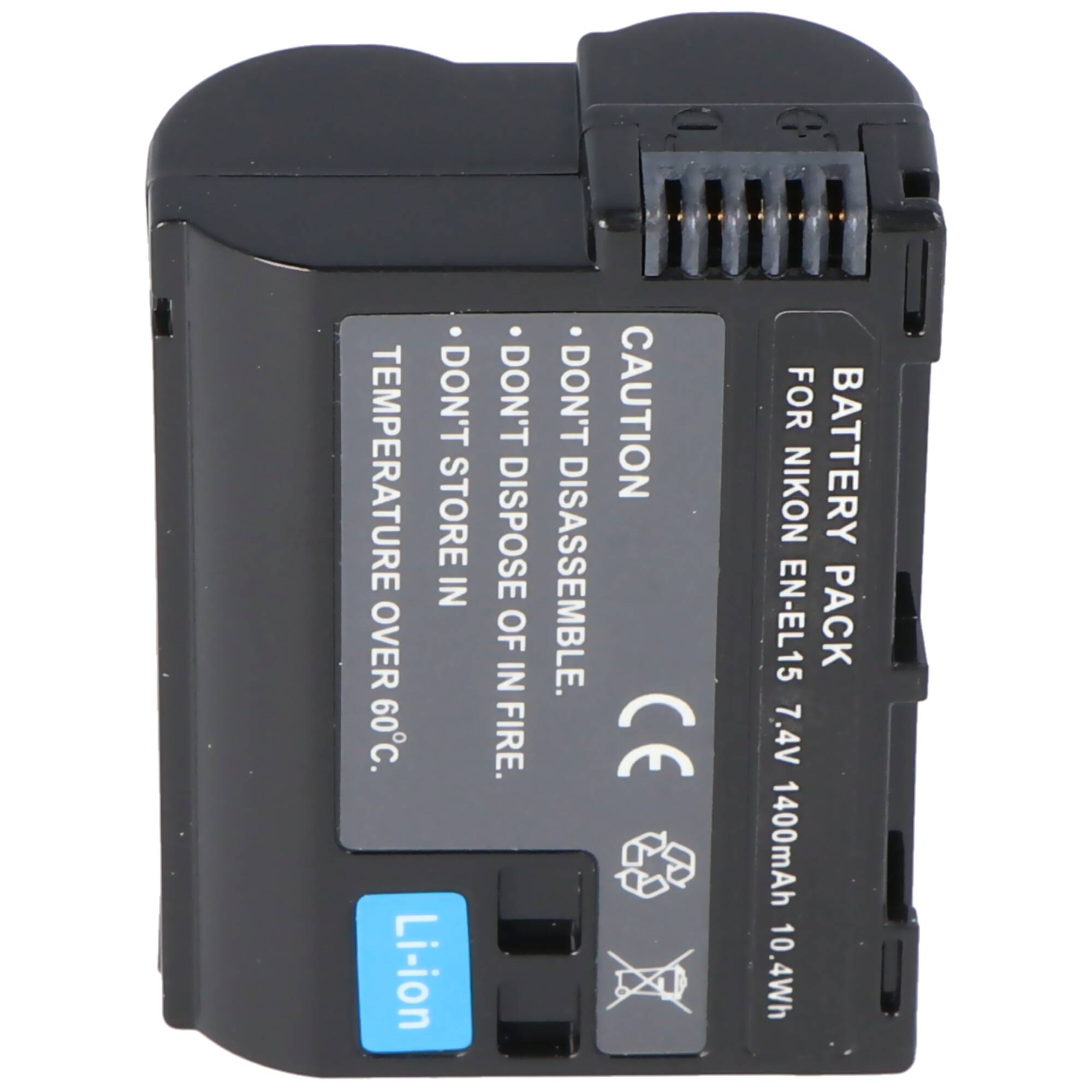 AccuCell Akku passend für Nikon EN-EL15, CoolPix D800, D800E, D7000, V1, D7200