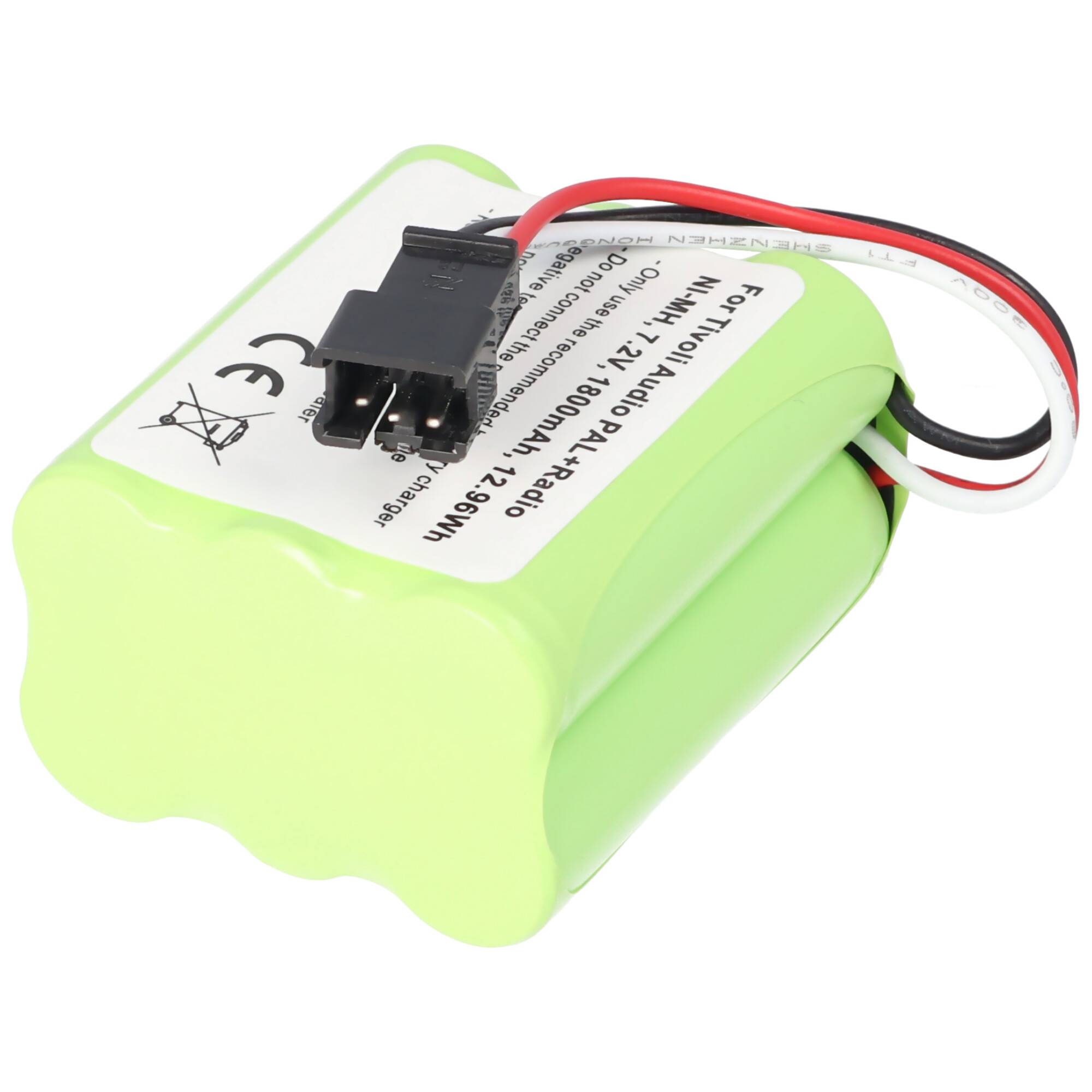 1800mAh Akku passend für Tivoli Audio PAL+ Radio Akku MA-4, Tivoli PP-2 mit Stecker dreipolig