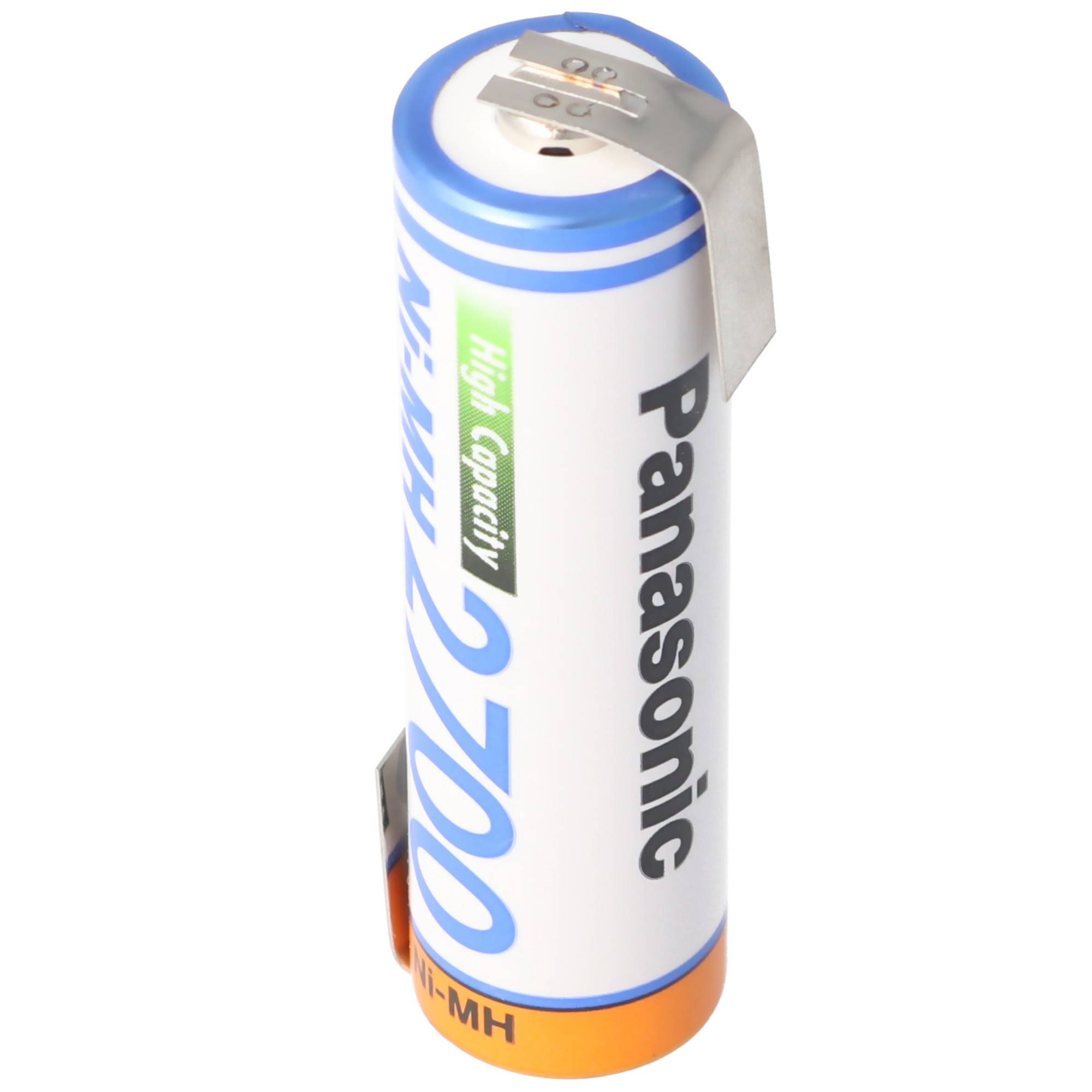 Panasonic Mignon AA NiMH Akku BK-3HGAE mit Lötfahne in Z-Form