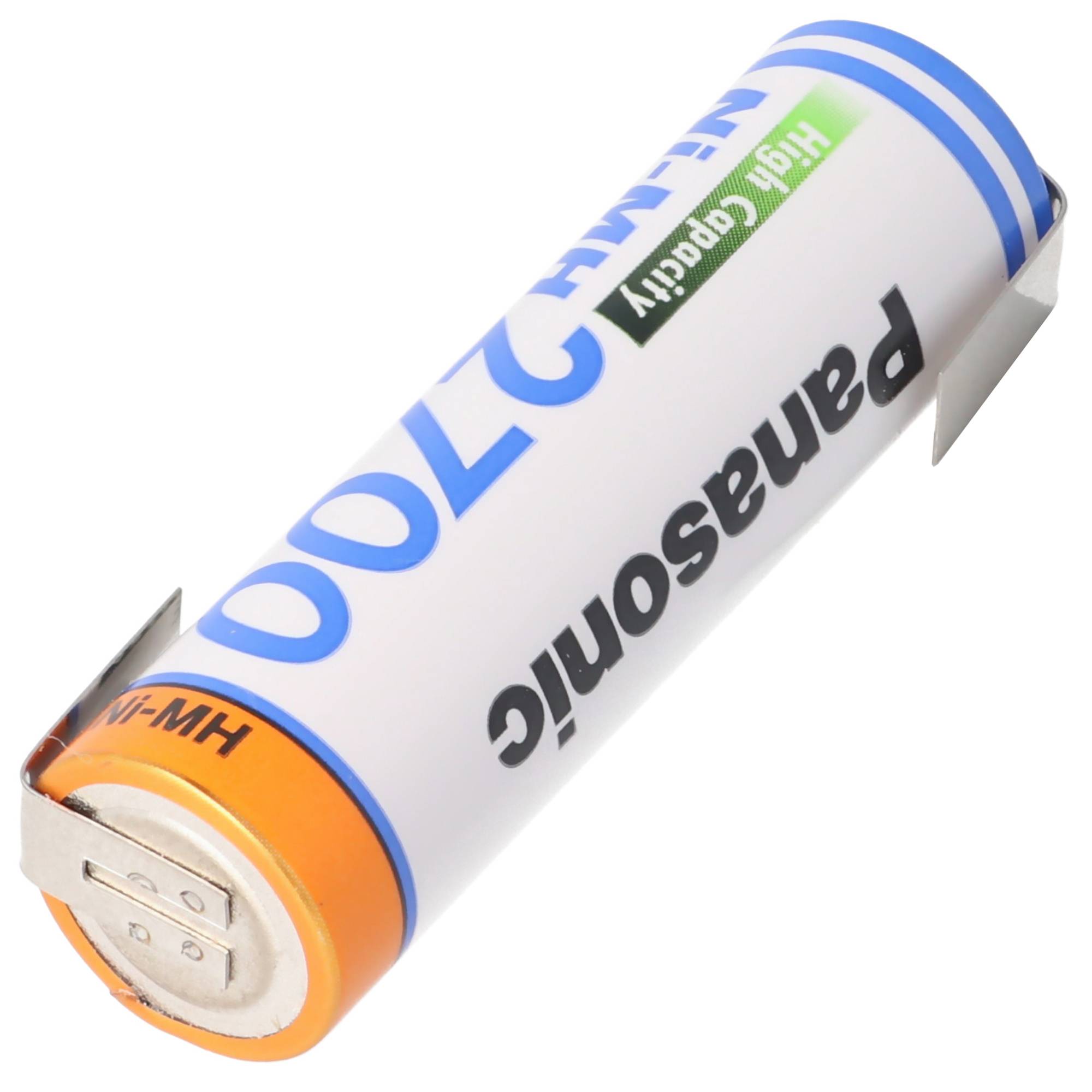 Panasonic Mignon AA NiMH Akku BK-3HGAE mit Lötfahne in Z-Form