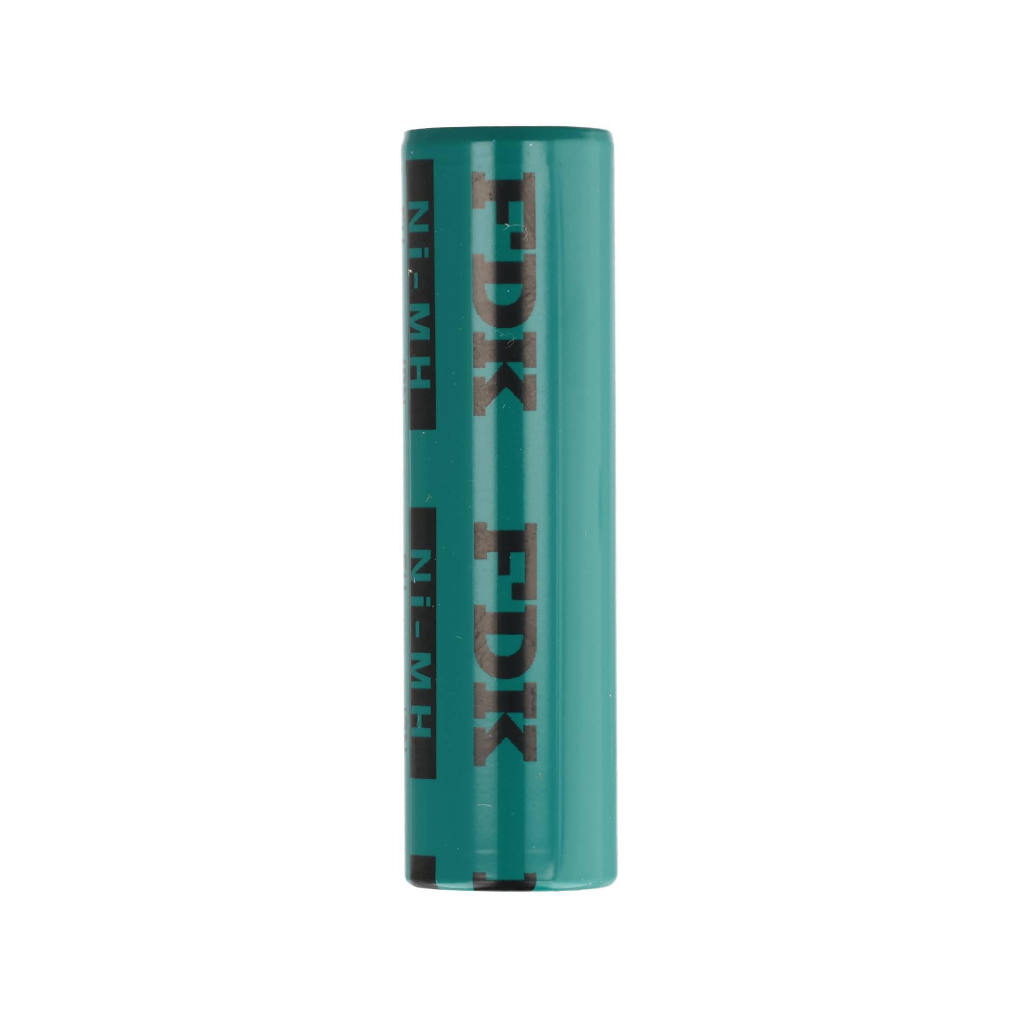 Türkisfarbene zylindrische Batteriezelle mit 