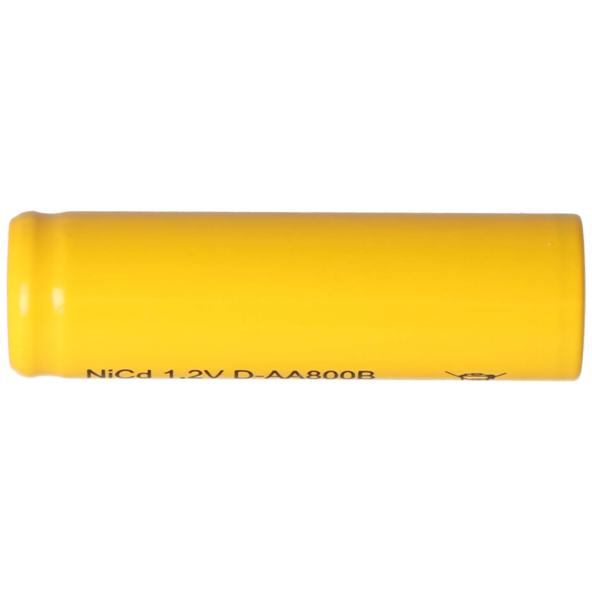 Flat Top NiCd Akku 1,2V 600, 700, 770-800mAh Mignon AA ohne Lötfahne