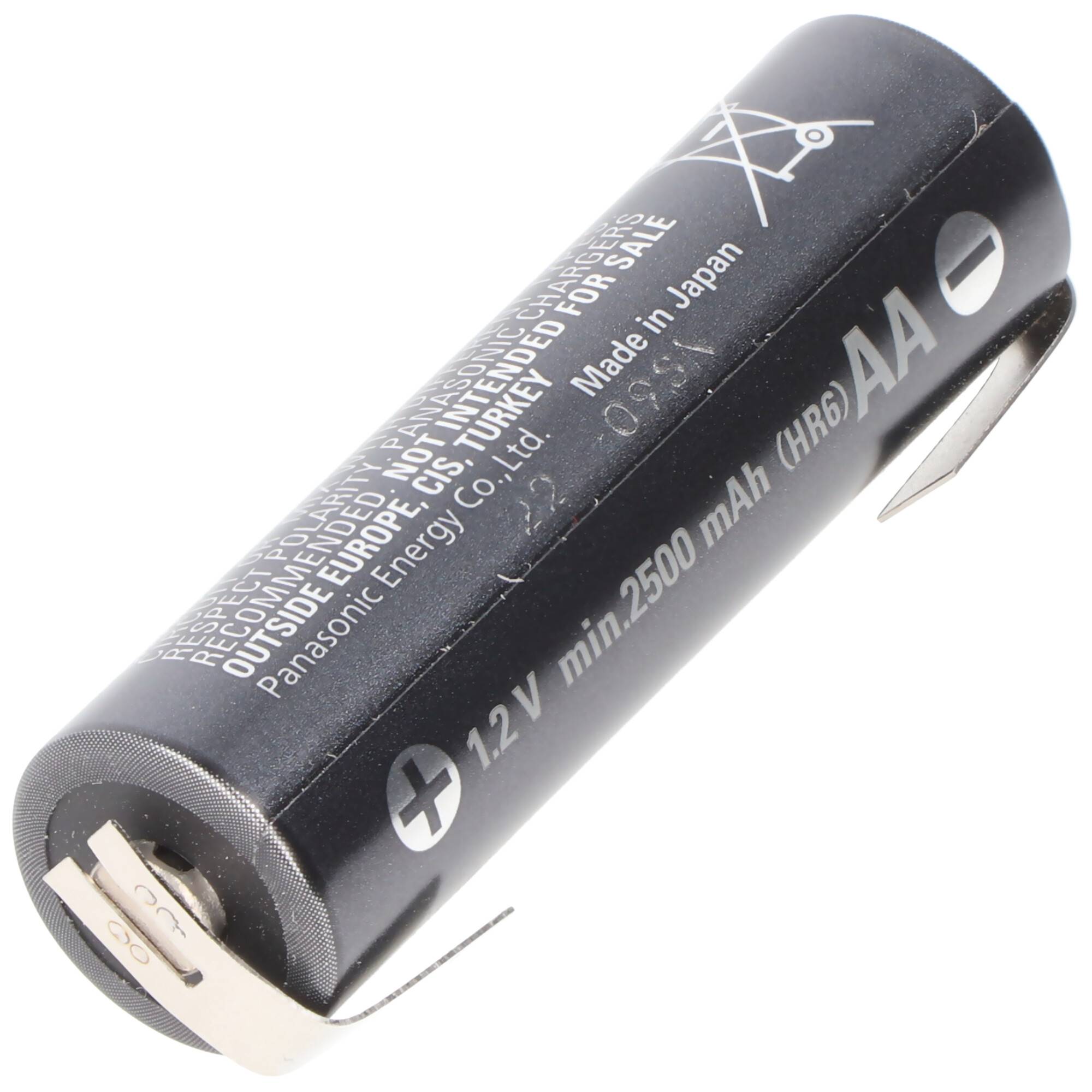 Panasonic eneloop Pro Mignon Akku BK-3HCCE NiMH 1,2Volt 2500mAh mit Lötfahne U