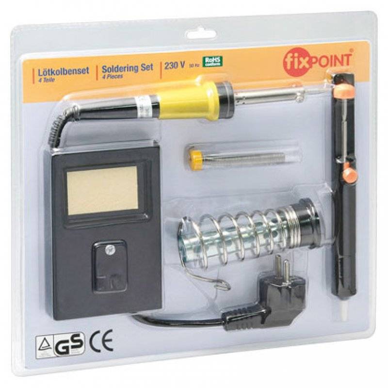 Lötkolben 30 Watt mit Ständer fixpoint mit GS und CE Zulassung