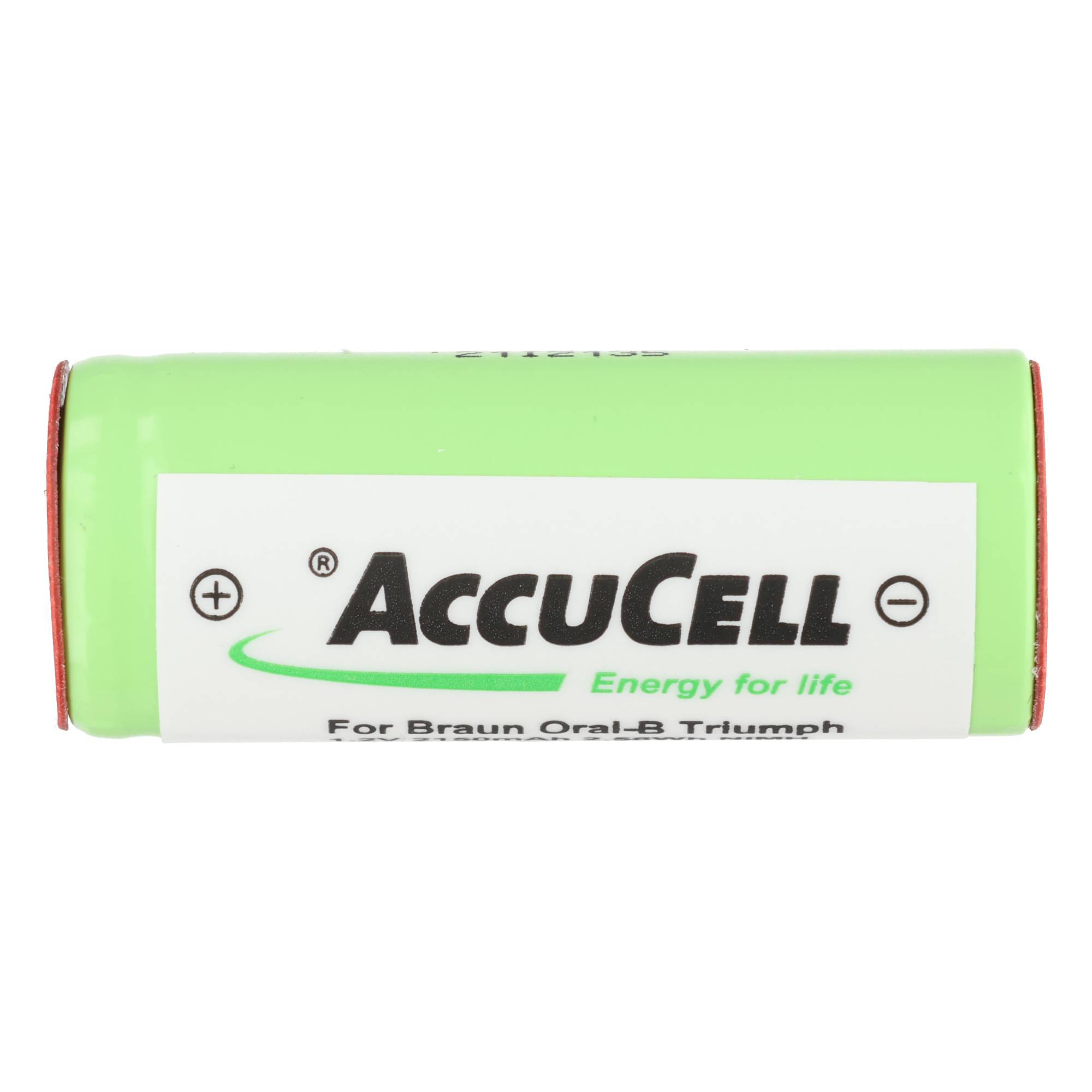 Grüner AccuCell Akku-Pack mit der Aufschrift „Energy for life