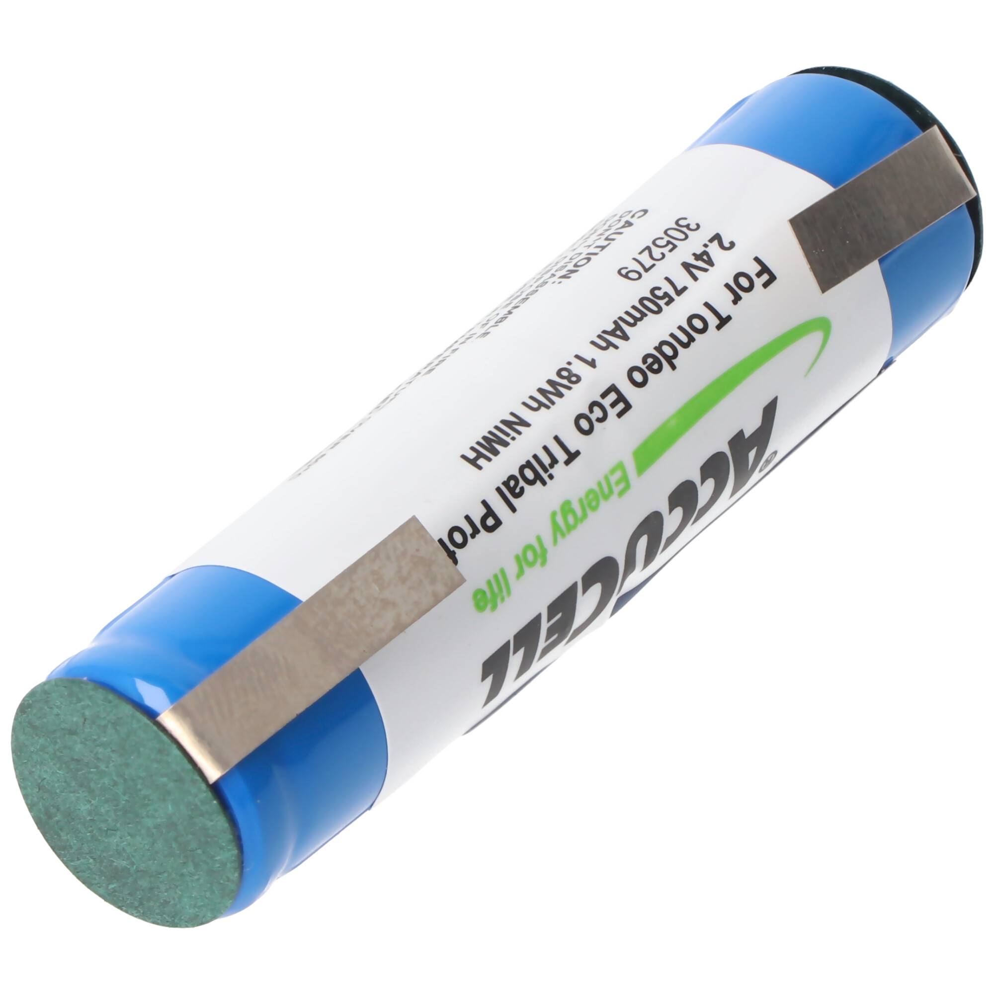NiMH AkkuPack 2,4 Volt, 750mAh, 58x14,5mm für Zahnbürsten