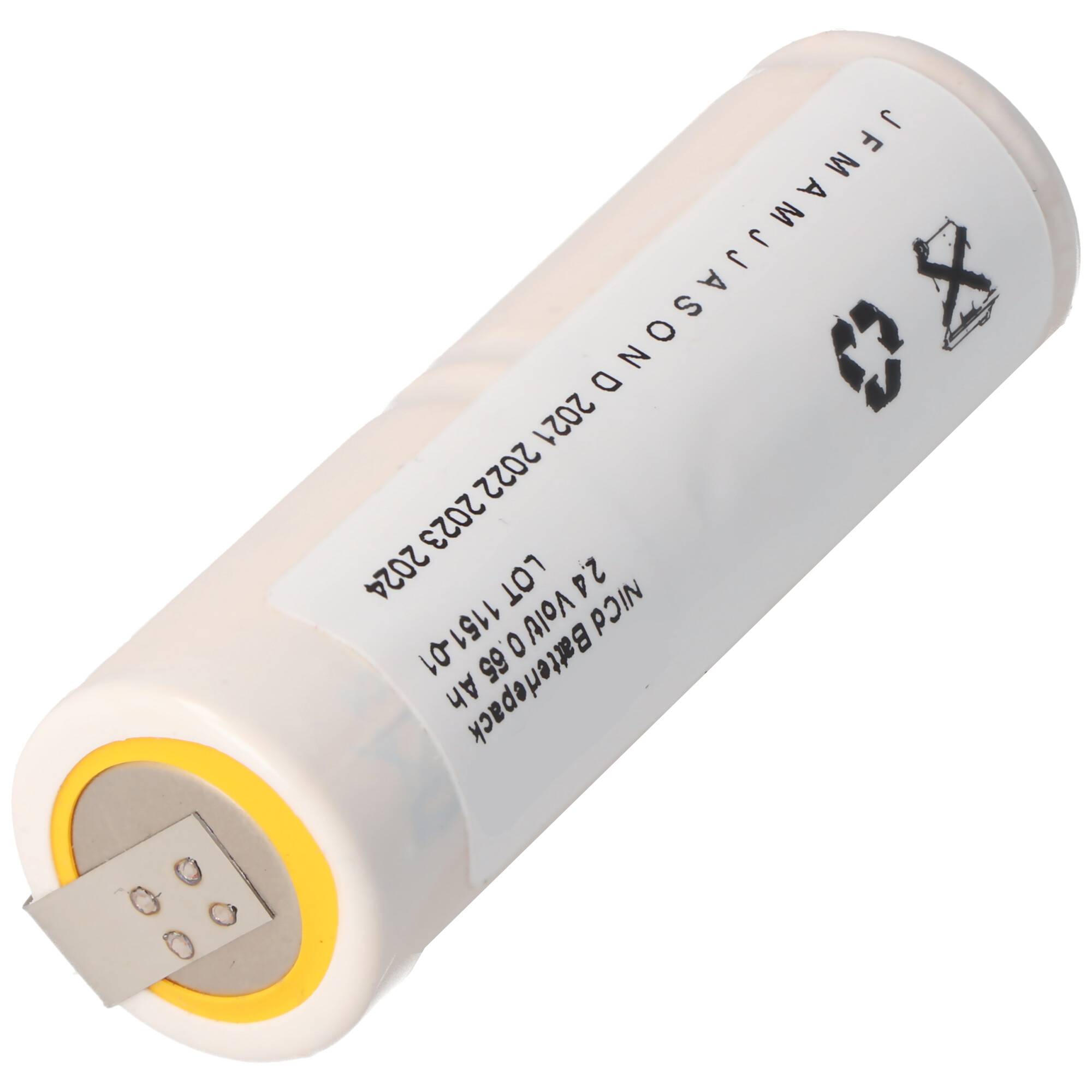 Akku 2/KR-600AE 2/3 A Cadnica NiMH Akku 2,4 Volt Stange mit Lötfahne U (nicht original Sanyo)