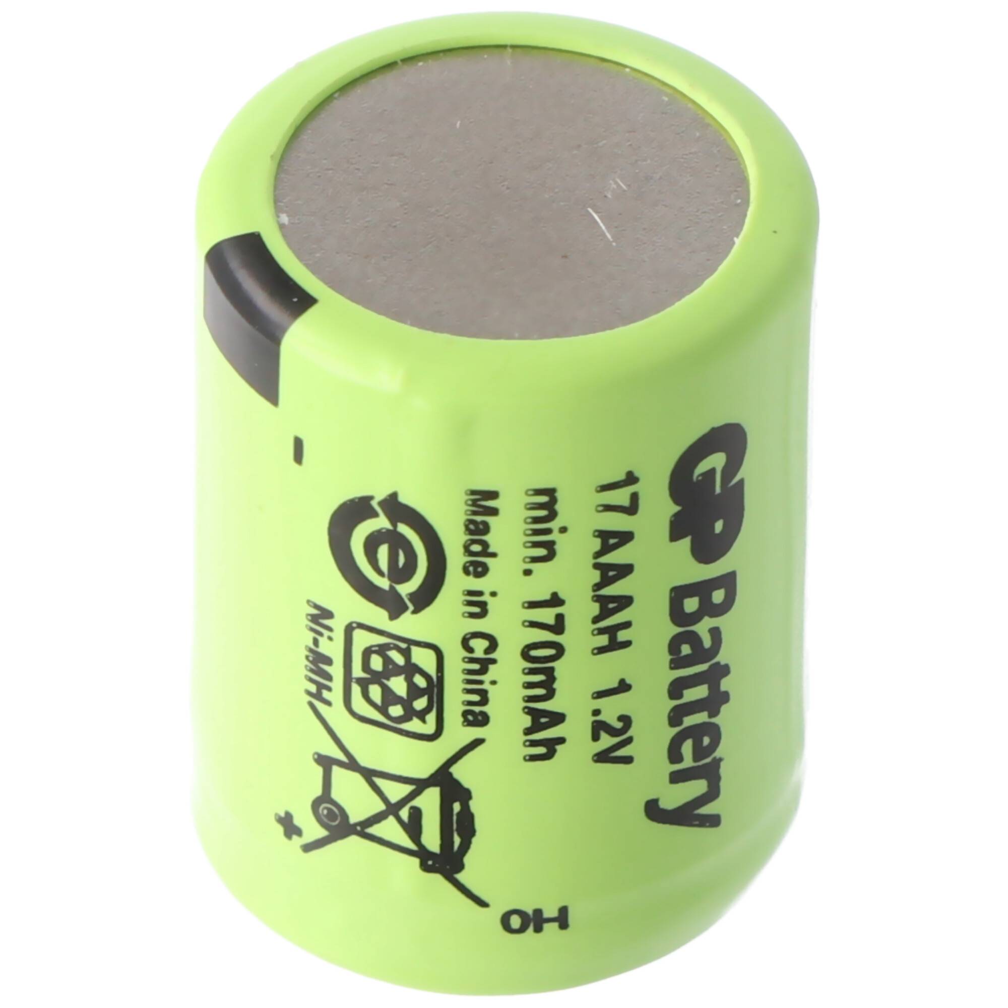 GP 1/3AAA NiMH Akku Size 1/3 AAA 170mAh GP17AAAH Abmessungen 14,1x10,4mm