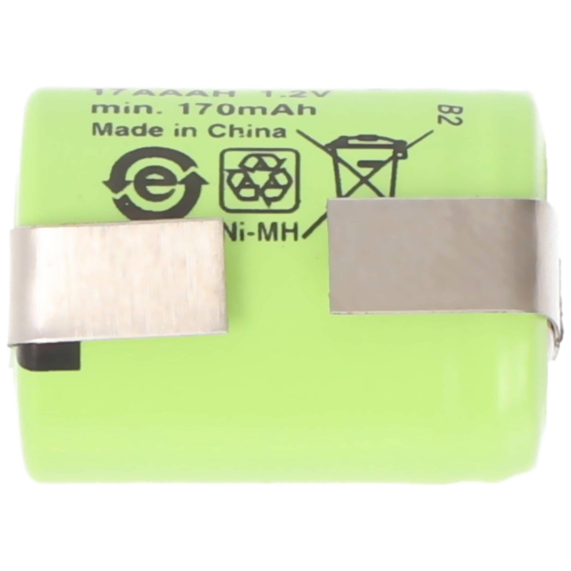 KAN 1/3AAA Micro 1,2 Volt 150mAh 15,00x10,00mm NiMH mit Lötfahne U-Form