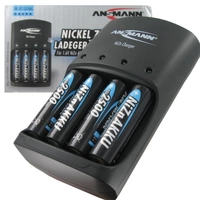 Ansmann Schnell-Ladegerät für NiZn 1,6 Volt Akku mit 4x 2500mWh Mignon AA Ansmann Schnell-Ladegerät für NiZn 1,6 Volt Akku mit 4x 2500mWh Mignon AA