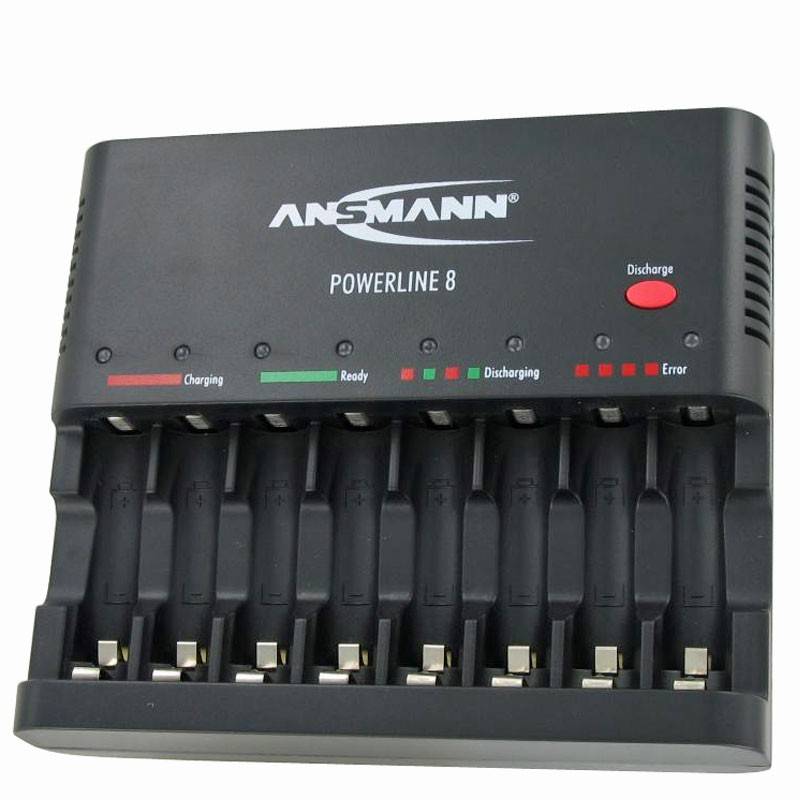 Ansmann Powerline 8 für 1-8 AA / AAA Akkus , ohne USB-Ladebuchse 1001-0006