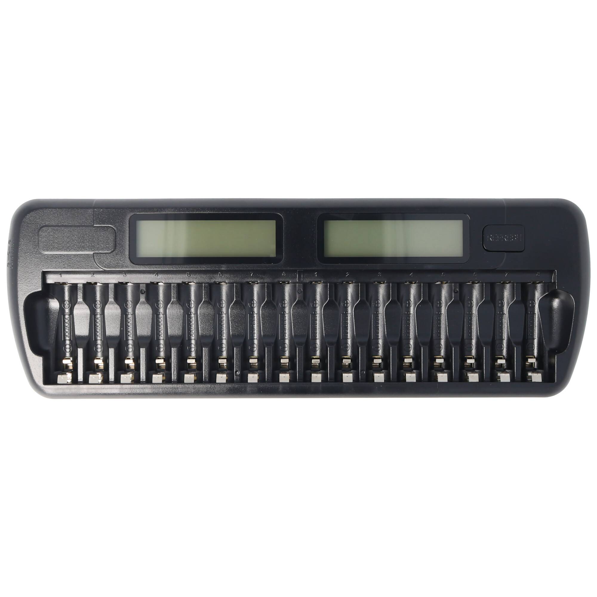 16fach Schnell-Ladegerät für 1 bis 16 Stück NiMH Akkus AA, AAA