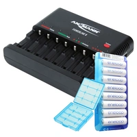 Panasonic eneloop Standard HR-3UTGB 8 Stück AA Mignon Akkus und Ansmann Powerline 8 Ladegerät Panasonic eneloop Standard HR-3UTGB 8 Stück AA Mignon Akkus und Ansmann Powerline 8 Ladegerät
