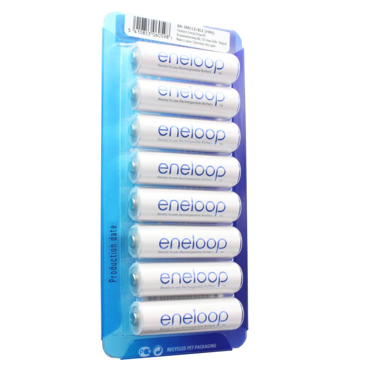 Panasonic eneloop Standard HR-3UTGB 8 Stück AA Mignon Akkus und Ansmann Powerline 8 Ladegerät