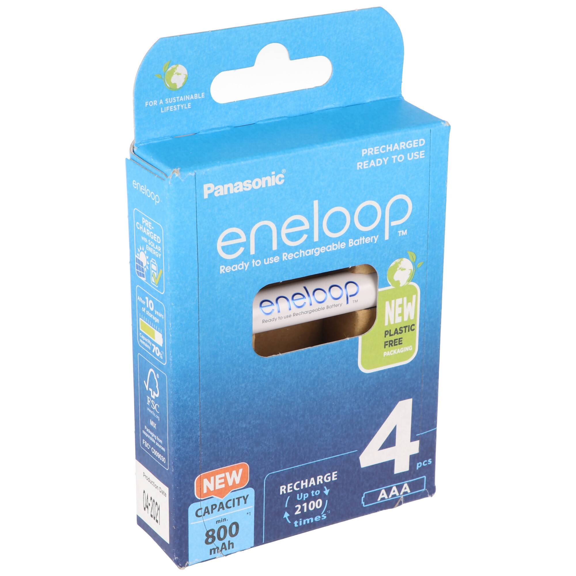 Panasonic (ehem. Sanyo) HR-3UTGA eneloop Standard Akku Mignon/AA 2000mAh 4er +AccuCell Safe