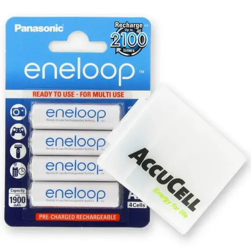 Panasonic eneloop Standard BK-3MCC Mignon AA 4 Stück und LCD Ladegerät BC 700 Panasonic eneloop Standard BK-3MCC Mignon AA 4 Stück und LCD Ladegerät BC 700
