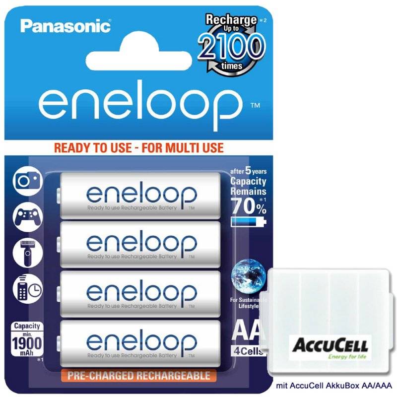 Panasonic eneloop Standard BK-3MCC Mignon AA, der Nachfolger der Sanyo Eneloop HR-3UTGB