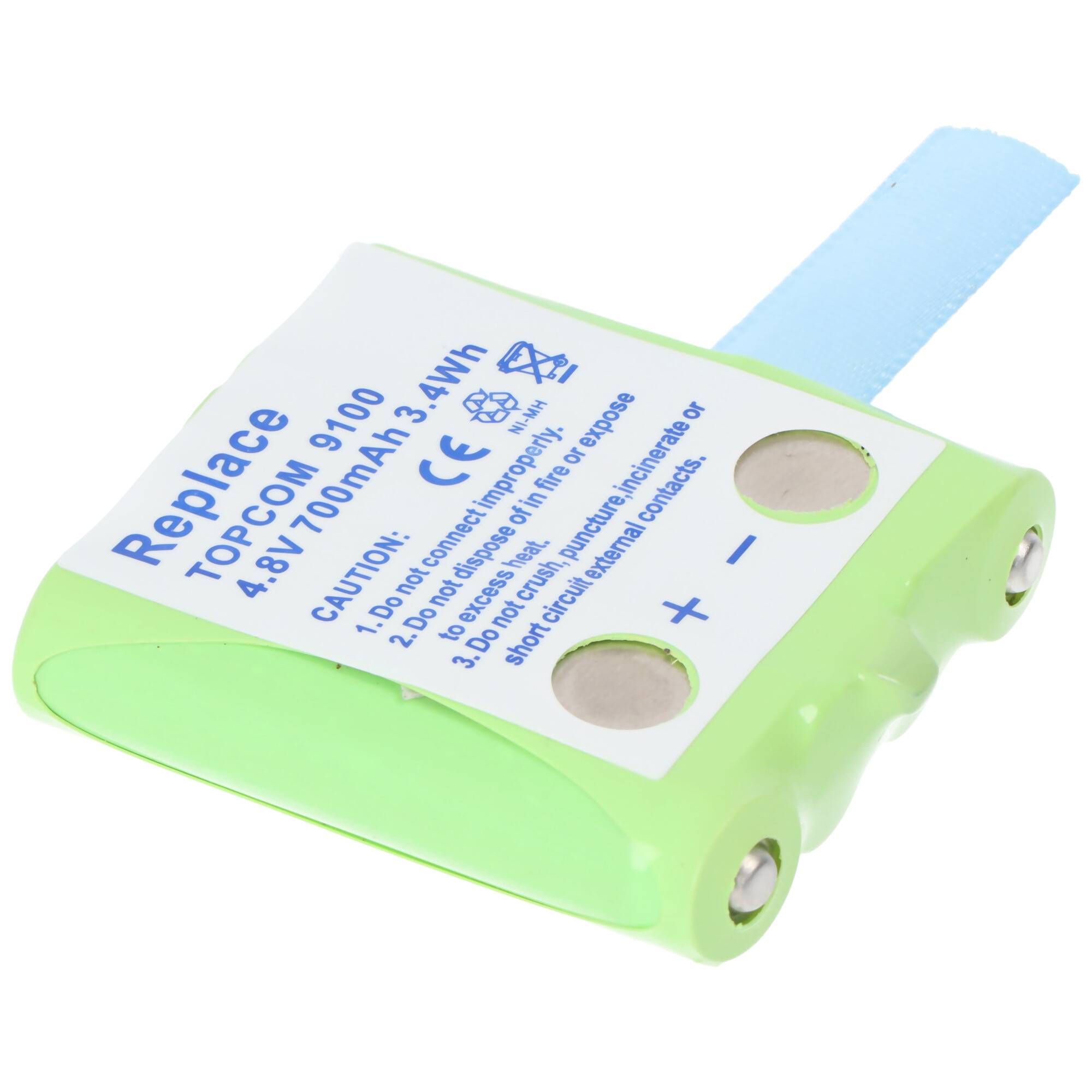 AccuCell Akku passend für Topcom Twintalker 9100 Akku TT9100, aber keinen Kontakt auf der Rückseite! Bitte daher unbedin