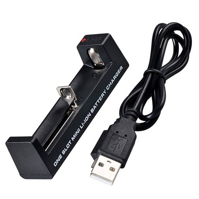 1-Schacht USB-Ladegerät mit bis zu 0,5Ah Ladestrom, Ladegerät mit Micro-USB Anschluss