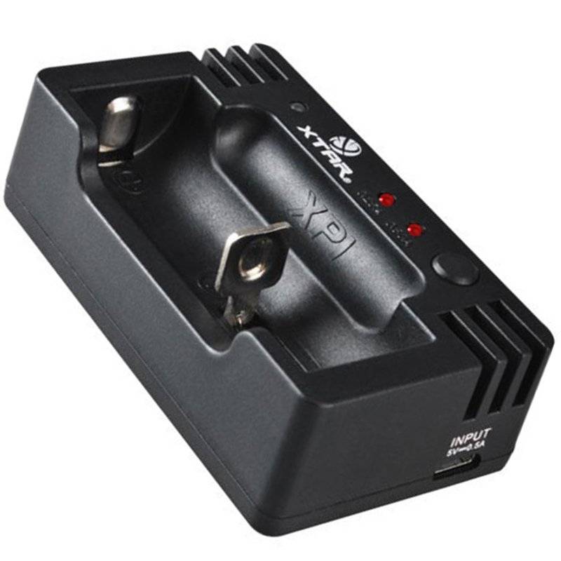 Schnell-Ladegerät lädt 1 Stück Li-ion 10440, 14500, 16340, 18350, 18500 oder NiMH AA, AAA Akku