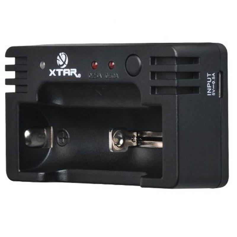 Schnell-Ladegerät lädt 1 Stück Li-ion 10440, 14500, 16340, 18350, 18500 oder NiMH AA, AAA Akku