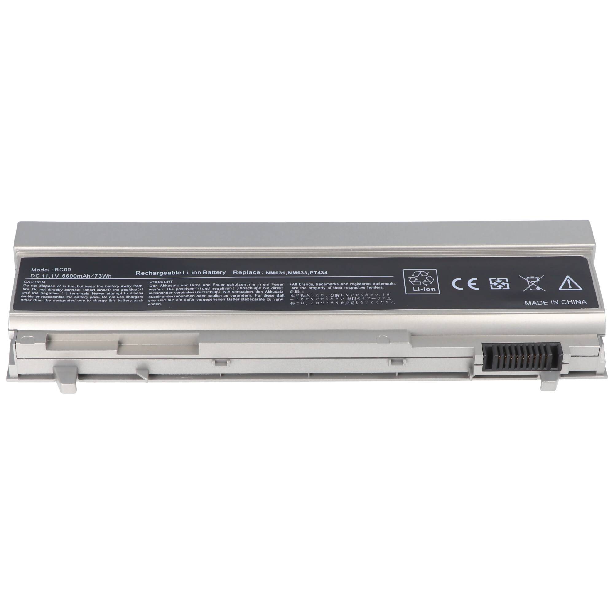 Akku passend für Dell Latitude E6500, E6510, E6410, 6600mAh