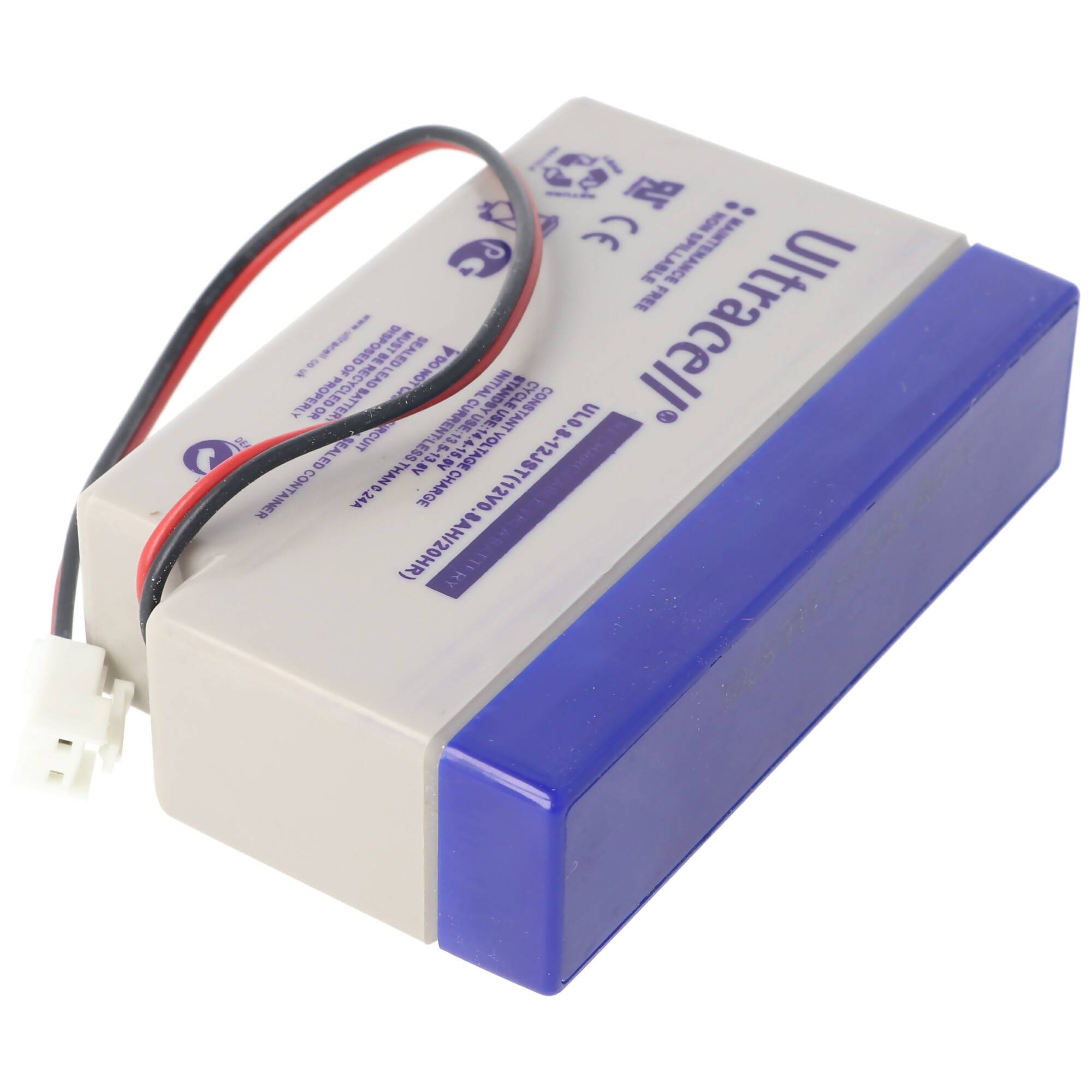 UL0.8-12S Ultracell Blei Akku 12 Volt 0,8Ah mit Kabel und JST-Stecker (bitte unbedingt Stecker mit Ihrem vergleichen)